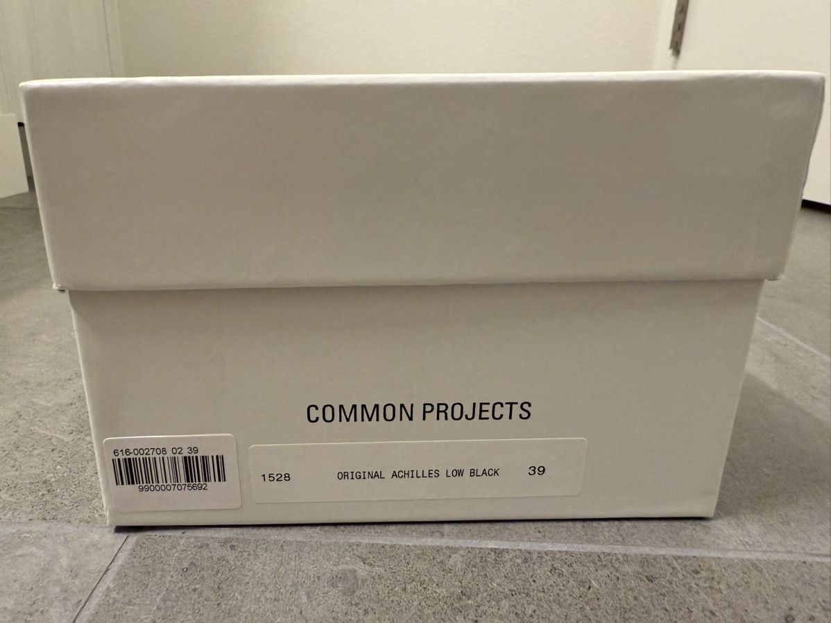 Common Projects Black Achilles Low Leather Sneakers Size 39 Size US 9 / IT 39 - 4 Thumbnail