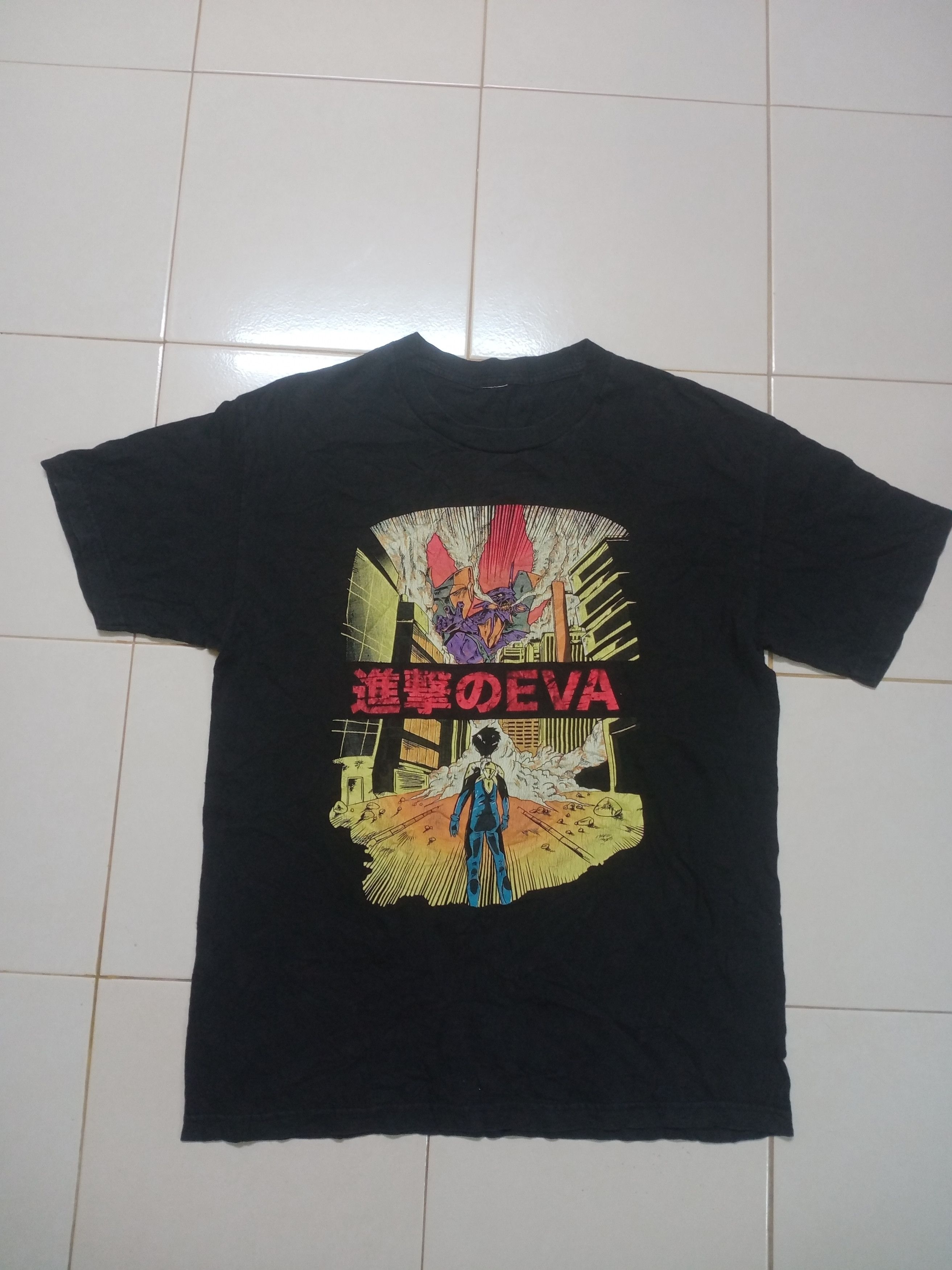 Neon Genesis Evangelion x Protocol-Index Overdyed Vintage Neon Genesis Evangelion Long Sleeve