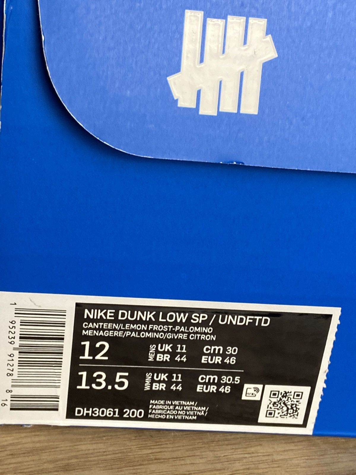 Nike Used Nike Dunk Low SP Undefeated Canteen Af1 Pack Size 12US Size US 12 / EU 45 - 12 Thumbnail