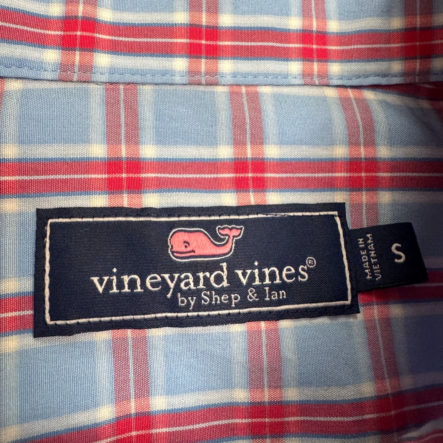 Vineyard Vines Vineyard Vines Plaid Button-Down Shirt Mens Small Blue Red Long Sleeve Cotton Shirt Size US S / EU 44-46 / 1 - 7 Thumbnail