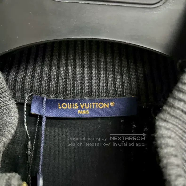Louis Vuitton Louis Vuitton 25 Newest Black Logo Jacquard Zip Rib Jacket Size US L / EU 52-54 / 3 - 2 Thumbnail