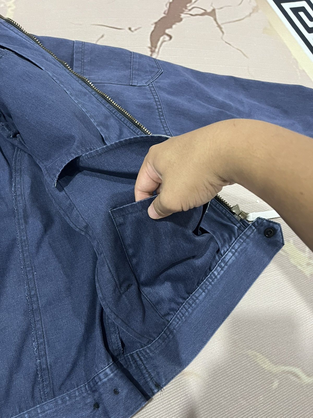 Japanese Brand Burtle Workwear Utility Zip Jacket Navy Japan Size US M / EU 48-50 / 2 - 9 Thumbnail