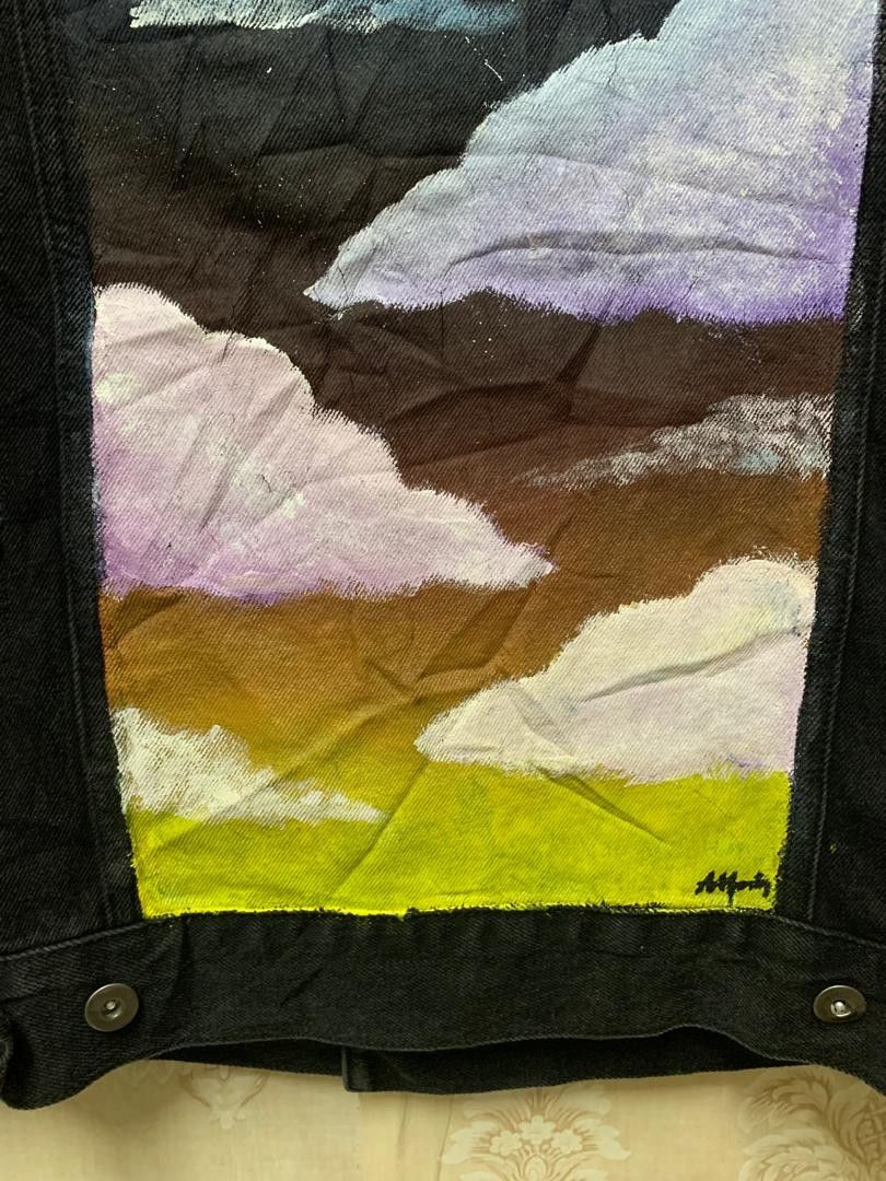 Forever 21 FOREVER 21 DENIM JACKET DISTRESSED OIL PAINTING GRAPHICS Size US M / EU 48-50 / 2 - 7 Thumbnail