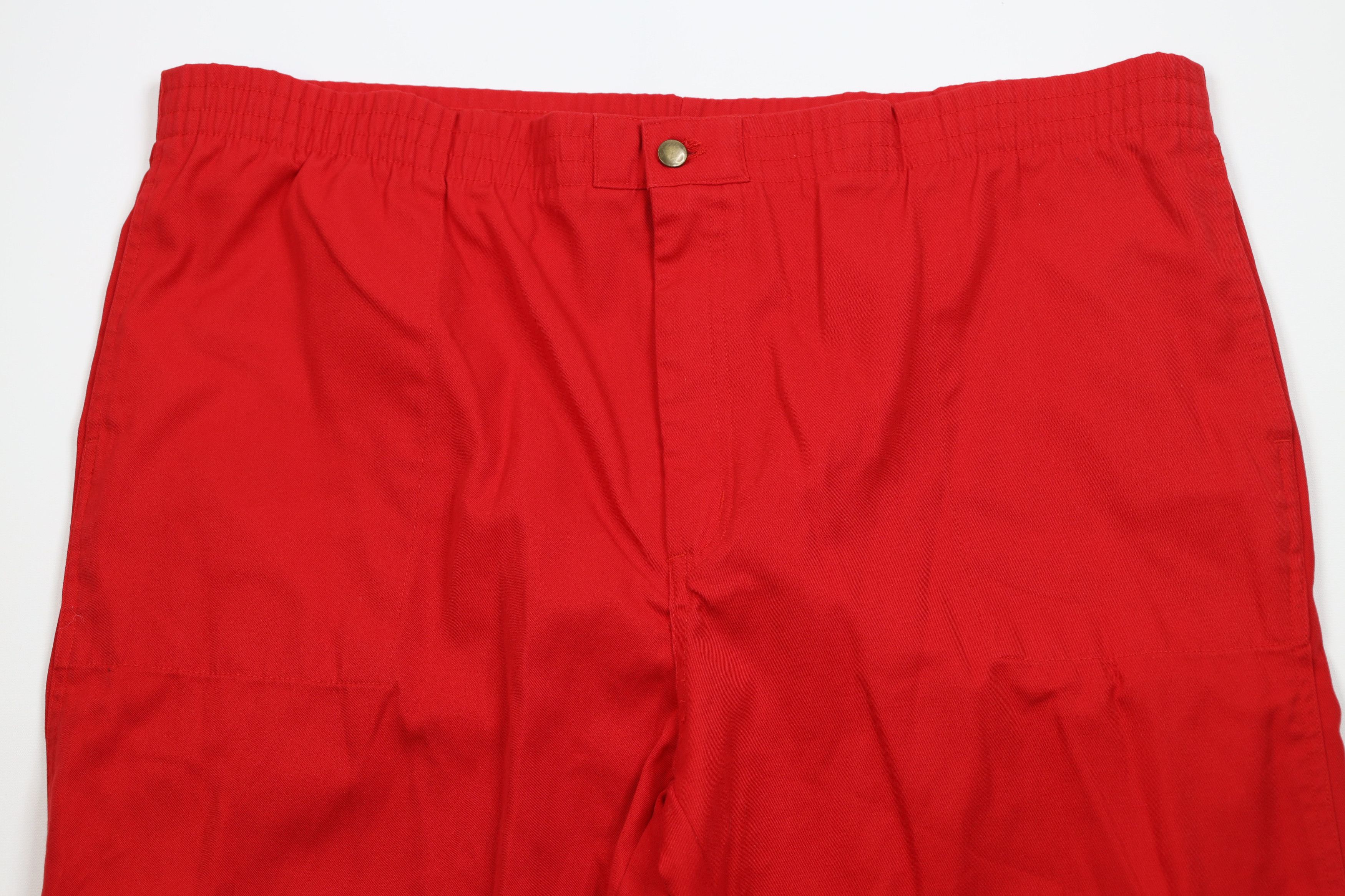 Woolrich Woolen Mills Vintage 90s Woolrich Wide Leg Utility Pants Trousers Red Size US 38 / EU 54 - 2 Thumbnail