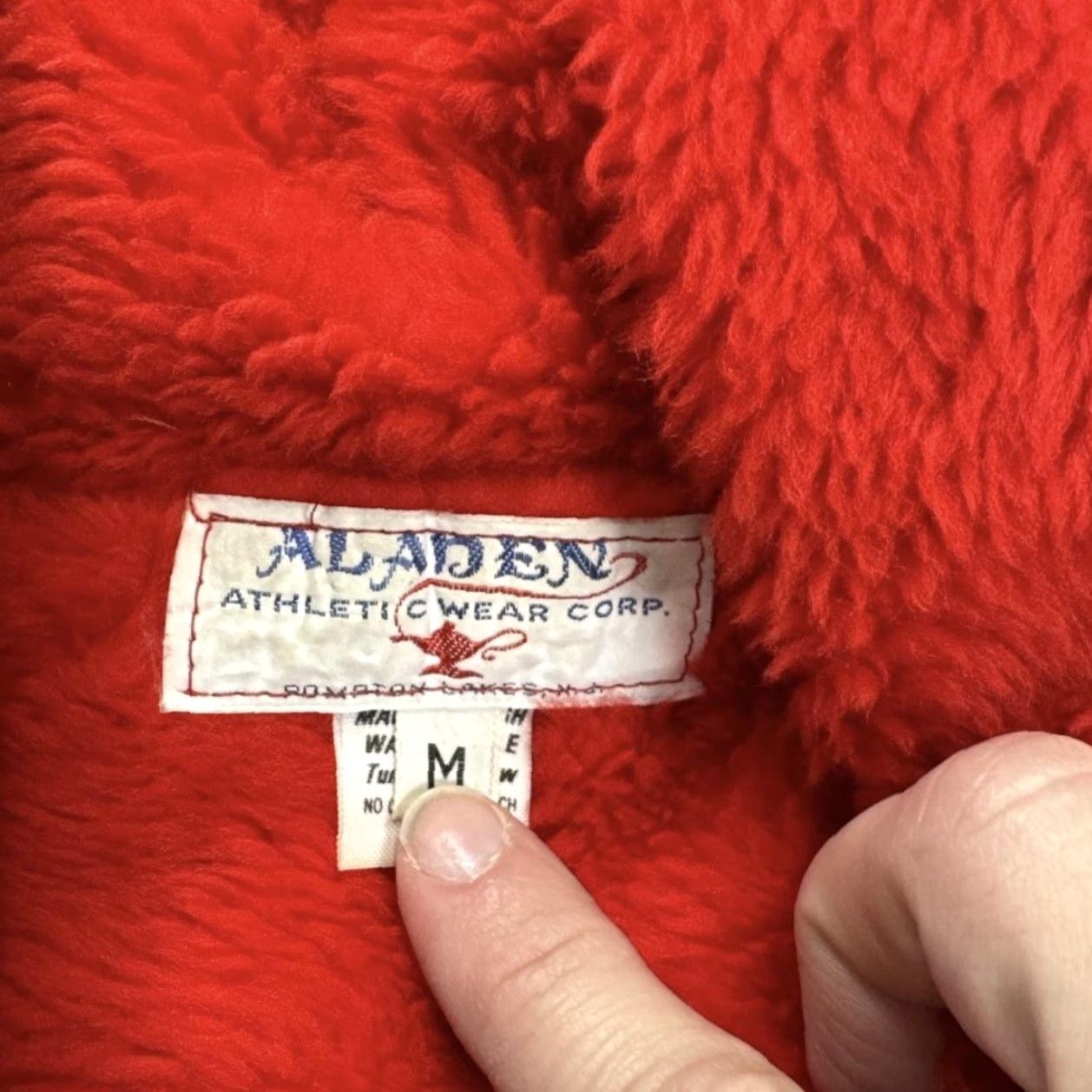 Vintage VINTAGE Aladen Jacket Mens M Blue 80s Hooded Varsity Snap Embroidered Logo Satin Lined Pockets Nylon Solid Sports Casual Baseball Travel Size US M / EU 48-50 / 2 - 5 Thumbnail