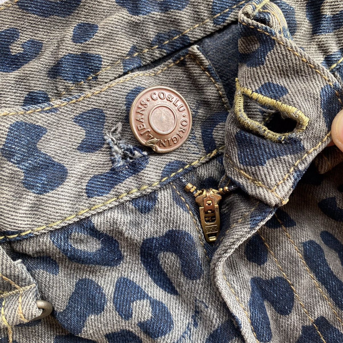 Hysteric Glamour × Japanese Brand Co&Lu Leopard Print Washed Denim Pants Size US 28 / EU 44 - 6 Thumbnail