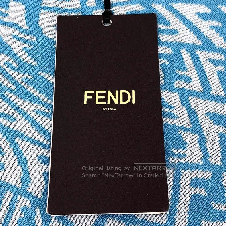 Fendi Fendi Blue logo lettering full print camisole knit vest Size XXS / US 00 / IT 34 - 7 Thumbnail