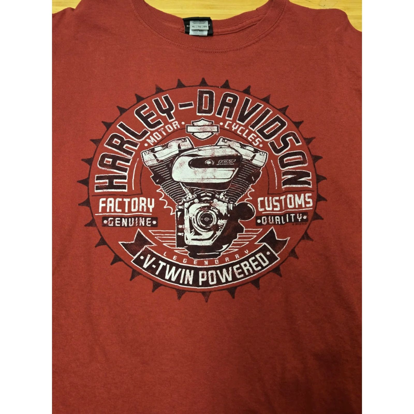 Harley Davidson Harley-Davidson Shirt Mens XL Red Long Sleeve Pikes Peak Colorado Springs Eagle Size US XL / EU 56 / 4 - 2 Thumbnail