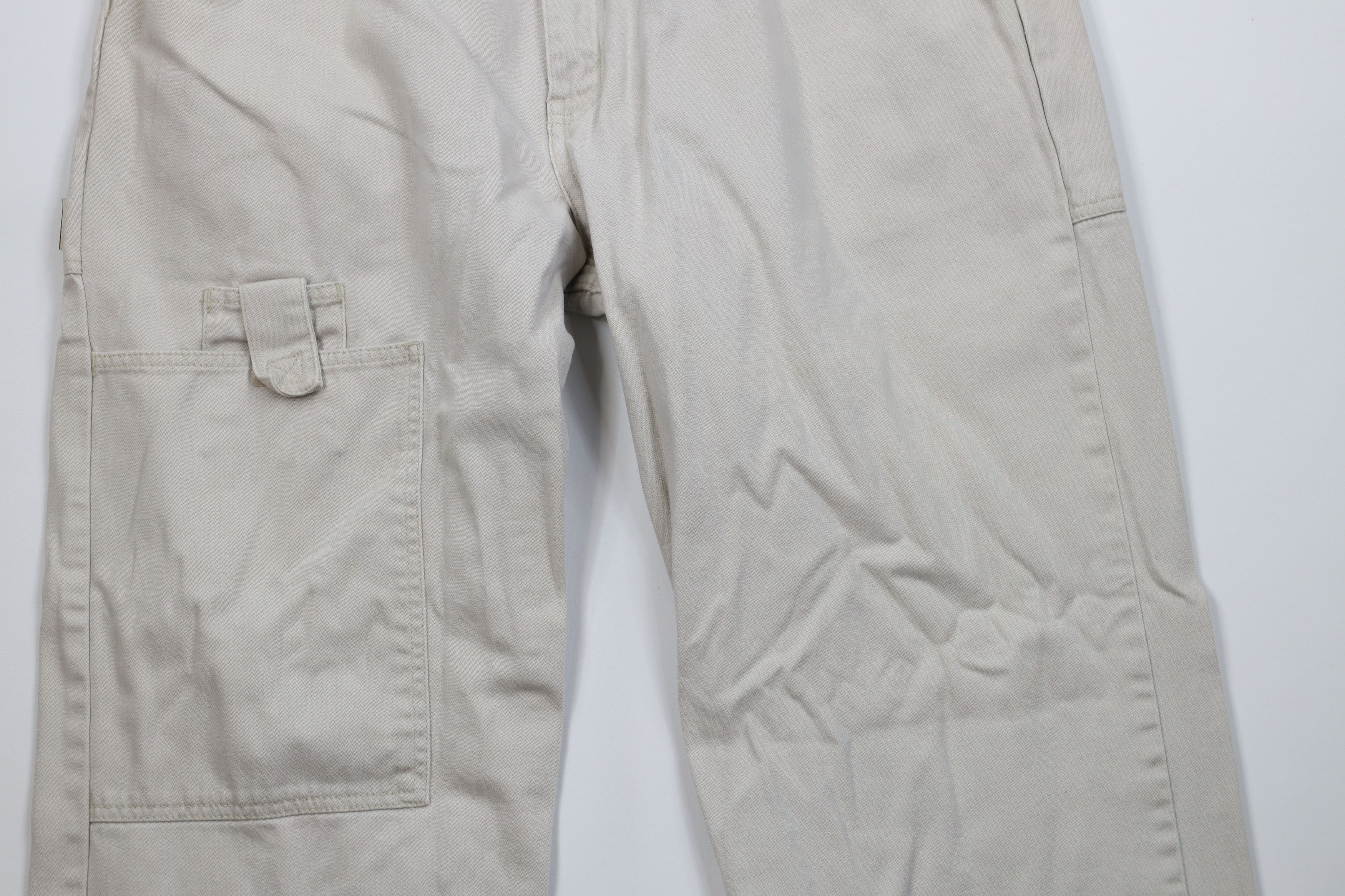 Levi's Vintage 90s Y2K Levis L2 Fit Big Pocket Wide Leg Jeans Beige Size US 38 / EU 54 - 3 Thumbnail