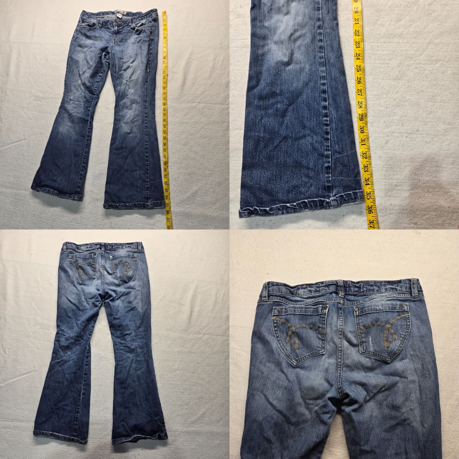 Route 66 Route 66 Jeans Flared Pants Women's 10 Blue Mid Rise Denim 5-Pocket Inseam 31 Zipper Vintage? No (not vintage) Size 32" / US 10 / IT 46 - 8 Thumbnail