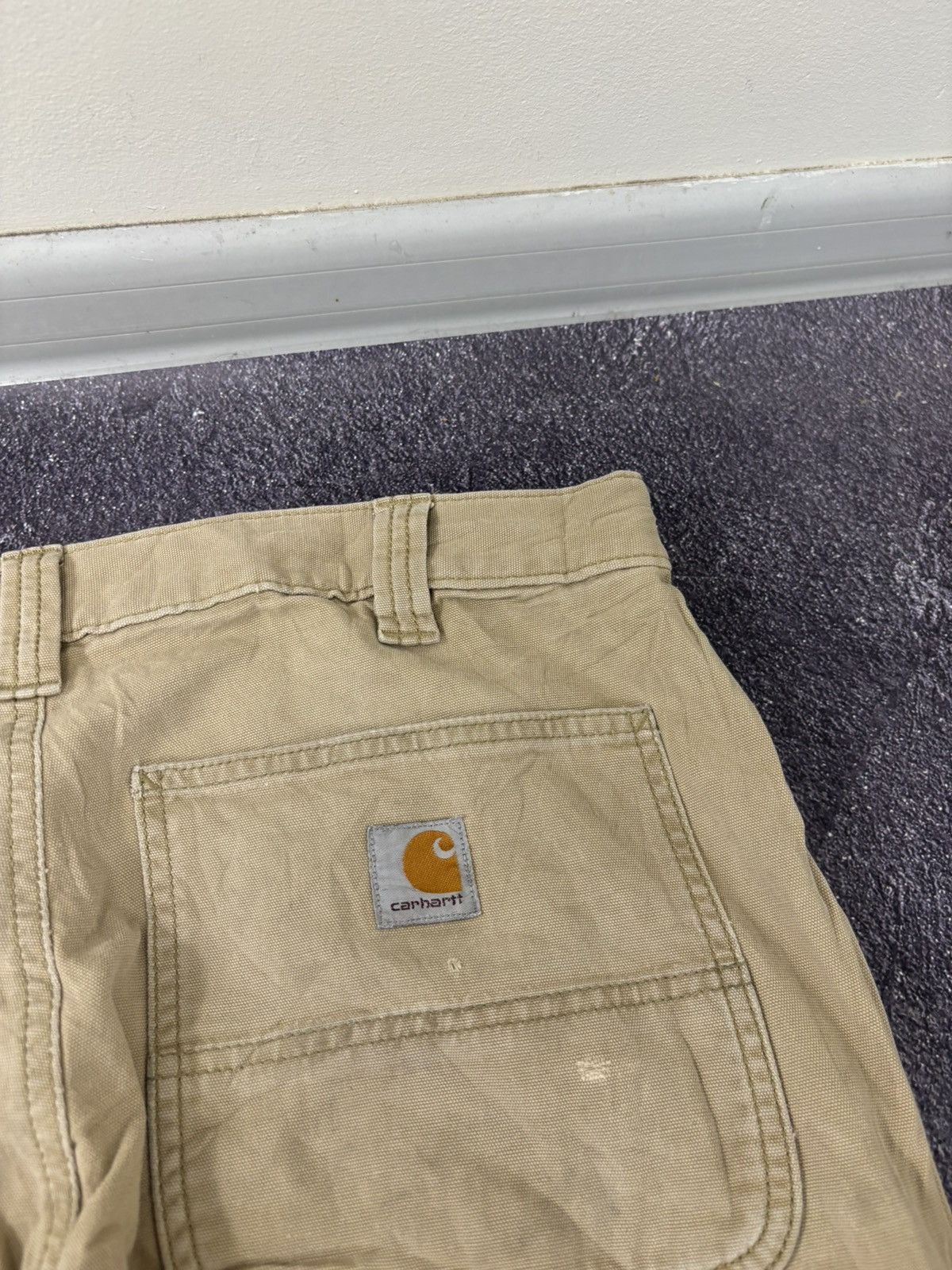 Carhartt Vintage Carhartt Y2K Workwear USA Beige Hype Carpenter Pants Size US 33 - 8 Thumbnail