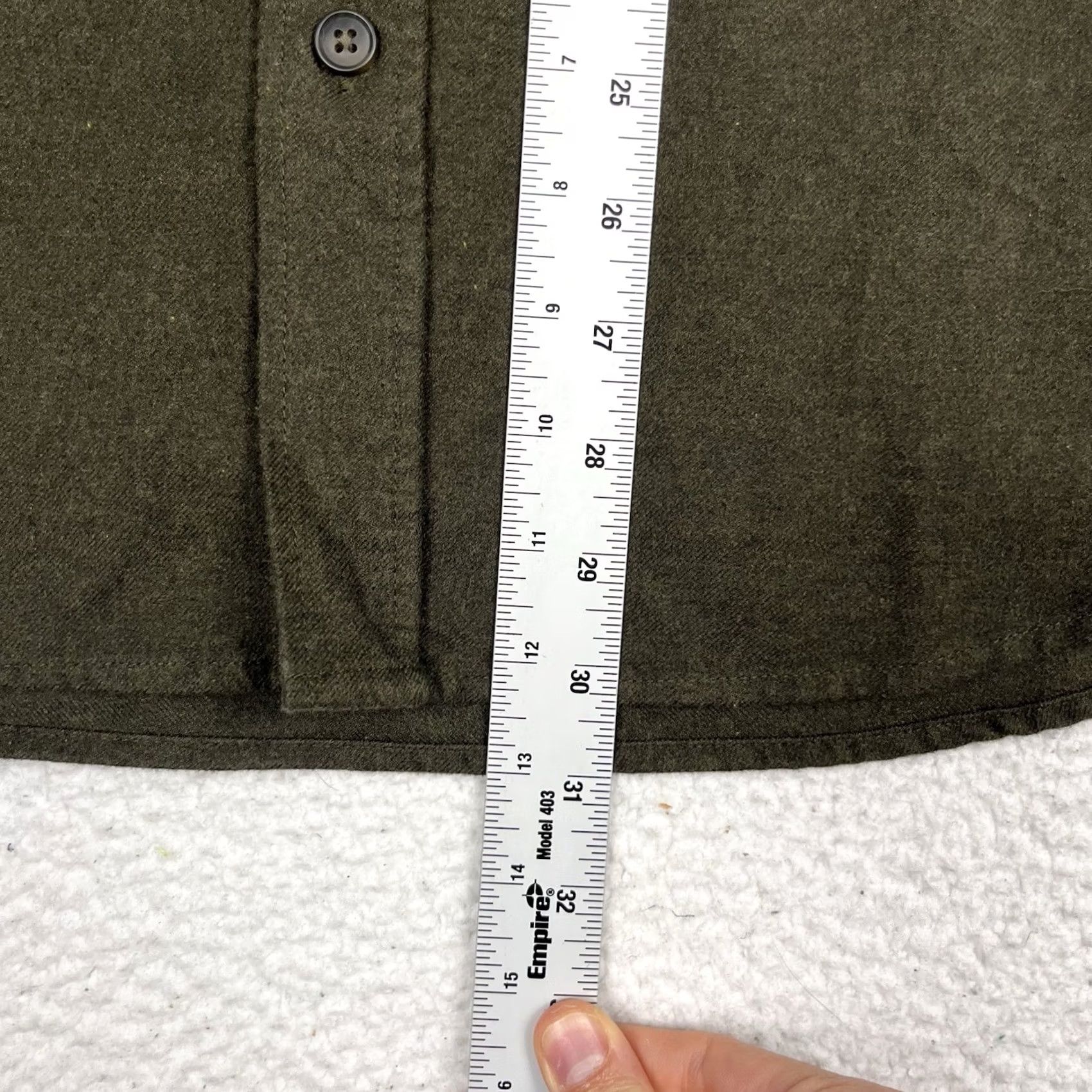 Olive Thursday Boot Co. Quality Goods Men Large Olive Green Button Everyday Shirt Size US L / EU 52-54 / 3 - 8 Thumbnail