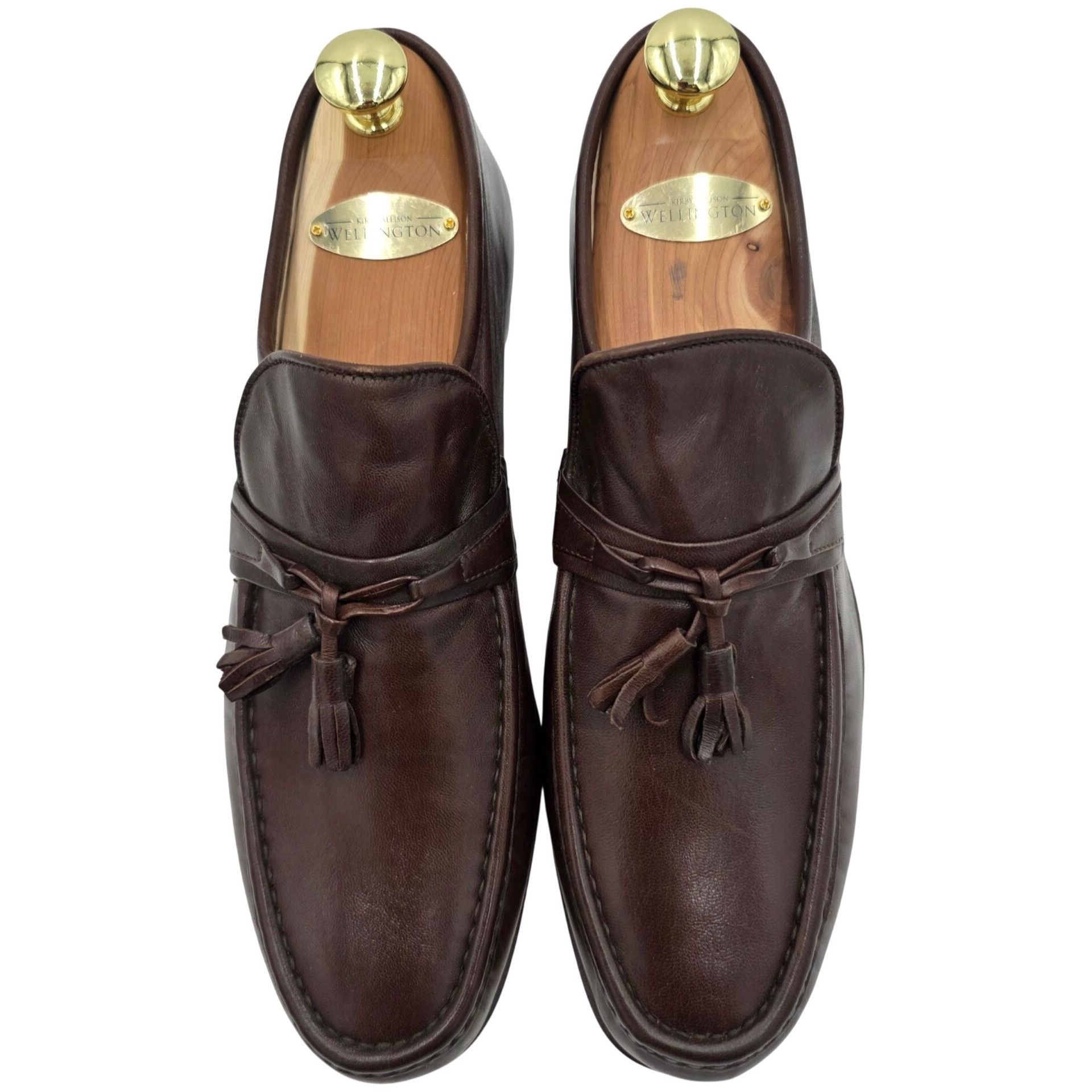 Bally NEW Vintage Bally Ziggi Brown Leather Tassel Loafers Mens 9M Size US 9 / EU 42 - 8 Thumbnail