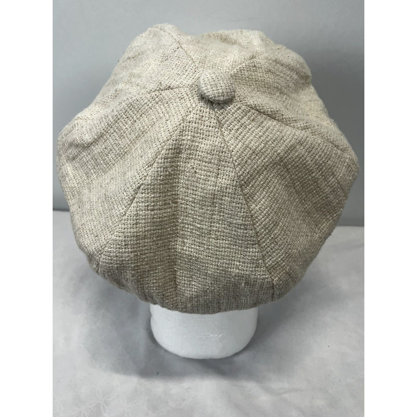 Lord & Taylor VINTAGE Lord & Taylor Flat Cap Hat Men Beige Lined GUC Size ONE SIZE - 3 Thumbnail