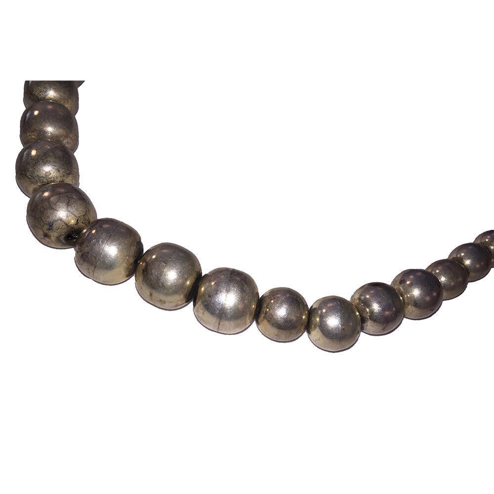 Handmade Mexican Hand Made Sterling Silver Pearl Hollow Bead Necklace Size ONE SIZE - 4 Thumbnail