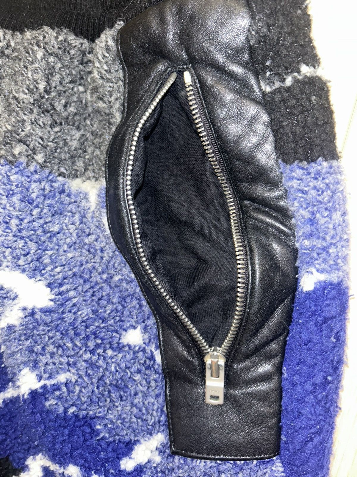 Amiri Amiri TieDye Leather Trim Wool Teddy Joggers MSRP $1070+Tax Size US 34 / EU 50 - 12 Thumbnail