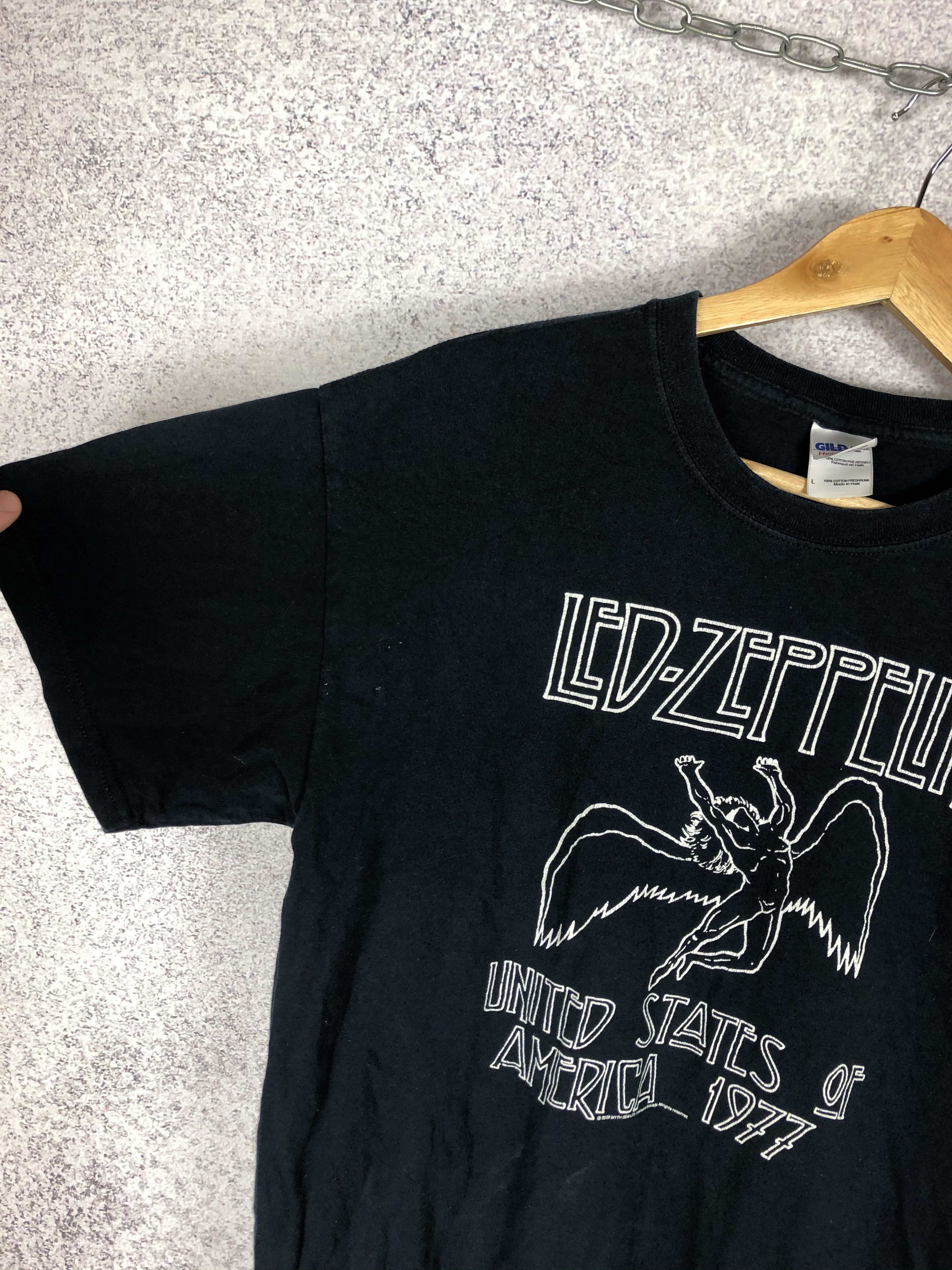 Band Tees 90s Vintage Led Zeppelin Big Logo Rock T-shirt Rare Size US L / EU 52-54 / 3 - 3 Thumbnail