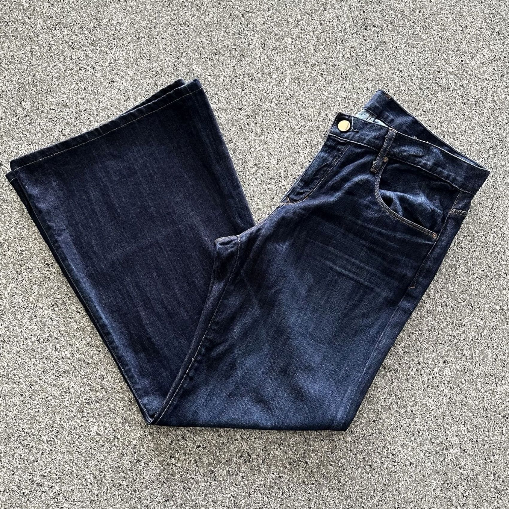 Gap Gap 1969 High Rise Flare Jeans Women’s Size 32 Dark Wash Stretch Denim Blue 1969 Gap Jeans Womens Size 32 Flare Size 24" / US 00 / IT 34 - 2 Thumbnail
