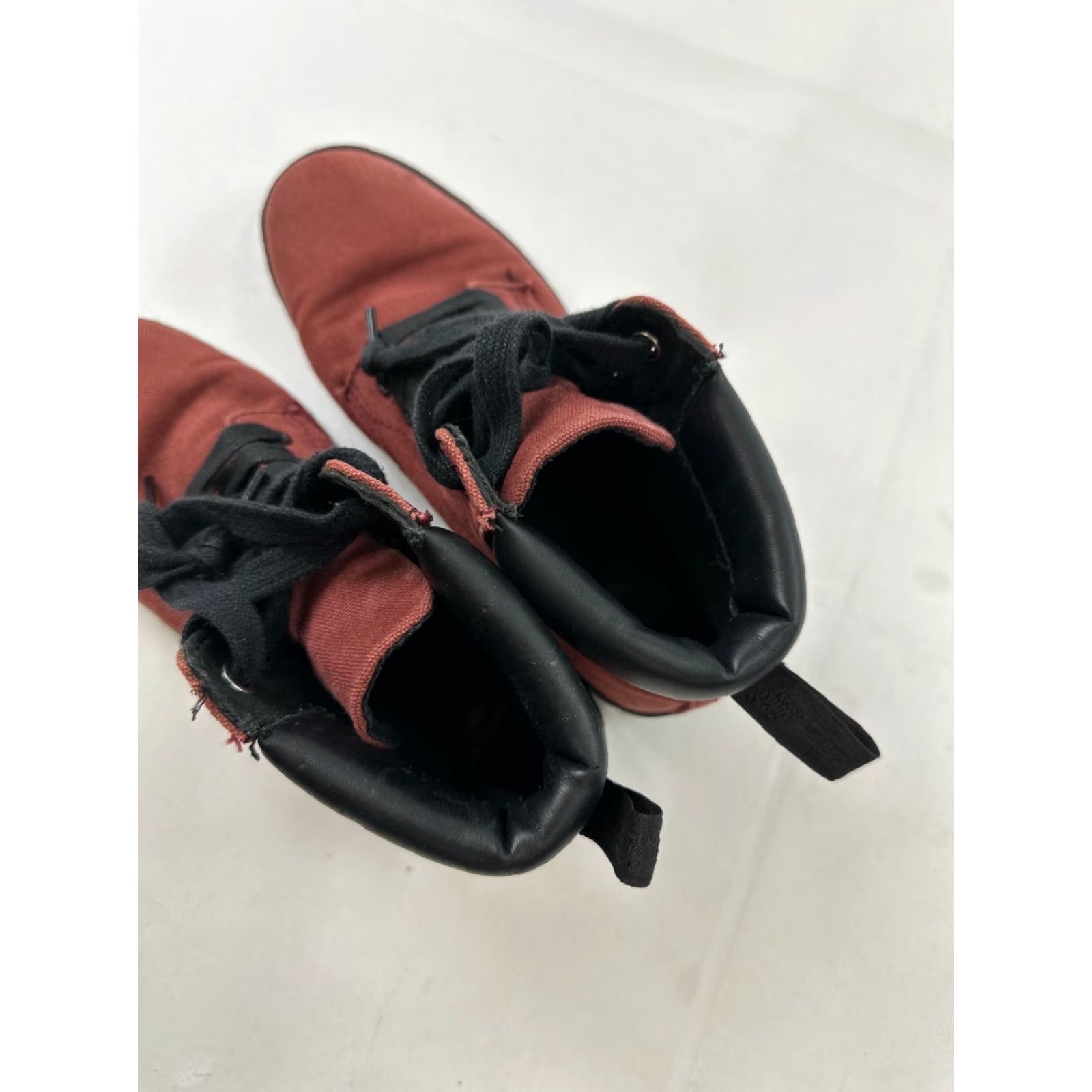 Dr. Martens Dr. Martens Shoreditch Boots Womens US 6 Red Black Canvas Lace Up Air Wear High Cow? Size US 6 / IT 36 - 5 Thumbnail