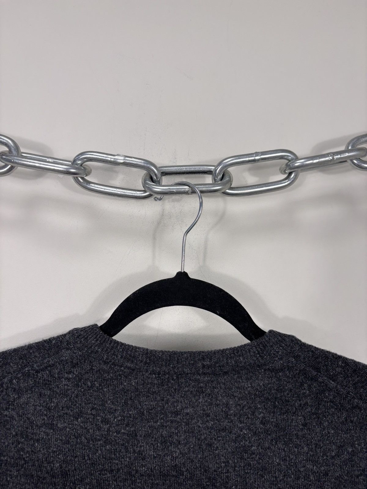 Lacoste Vintage Lacoste Men’s Dark Charcoal Grey Wool V-Neck Sweater Size US M / EU 48-50 / 2 - 14 Thumbnail
