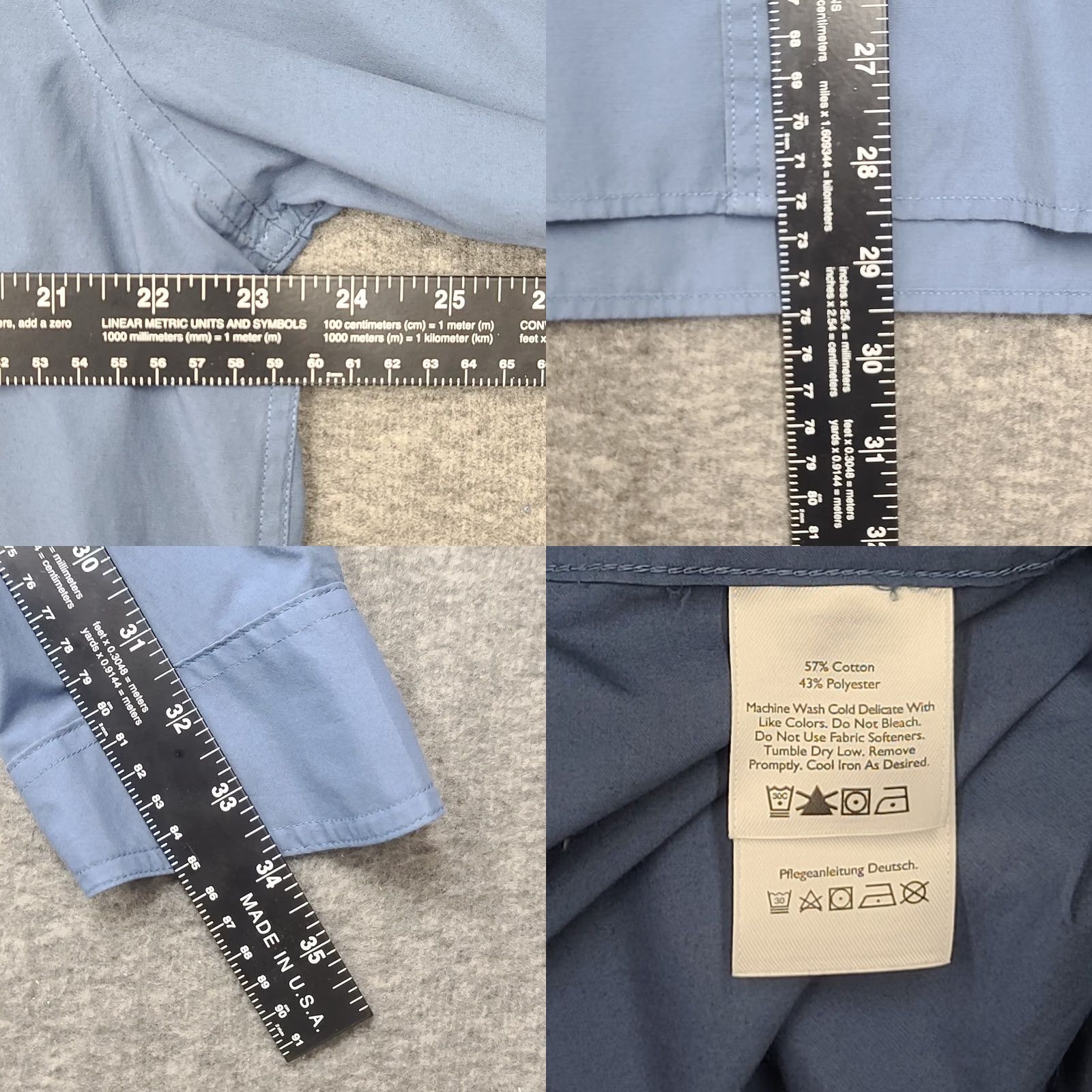 Eddie Bauer Eddie Bauer Sport Shop Shirt Mens Large Blue Long Sleeve FreeDry Moisture-Wicking Pockets Button-Up Fishing Hiking Casual Travel Shirt Size US L / EU 52-54 / 3 - 8 Thumbnail