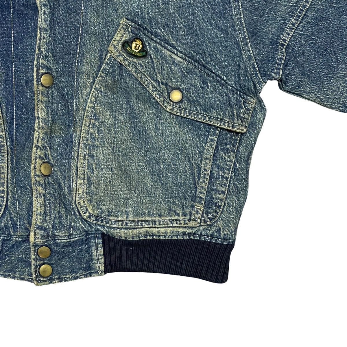 Big John Vintage 90s Big John Utility Denim Bomber Jacket Boxy Fit Size US L / EU 52-54 / 3 - 4 Thumbnail