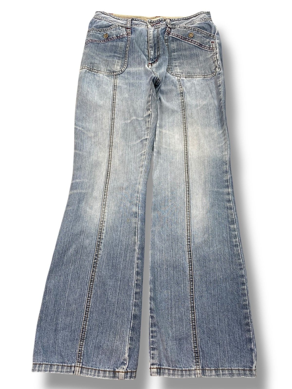 Japanese Brand Japanese Brand Blue Wash Arrow Line Style Flare Jeans Size US 28 / EU 44 - 1 Thumbnail