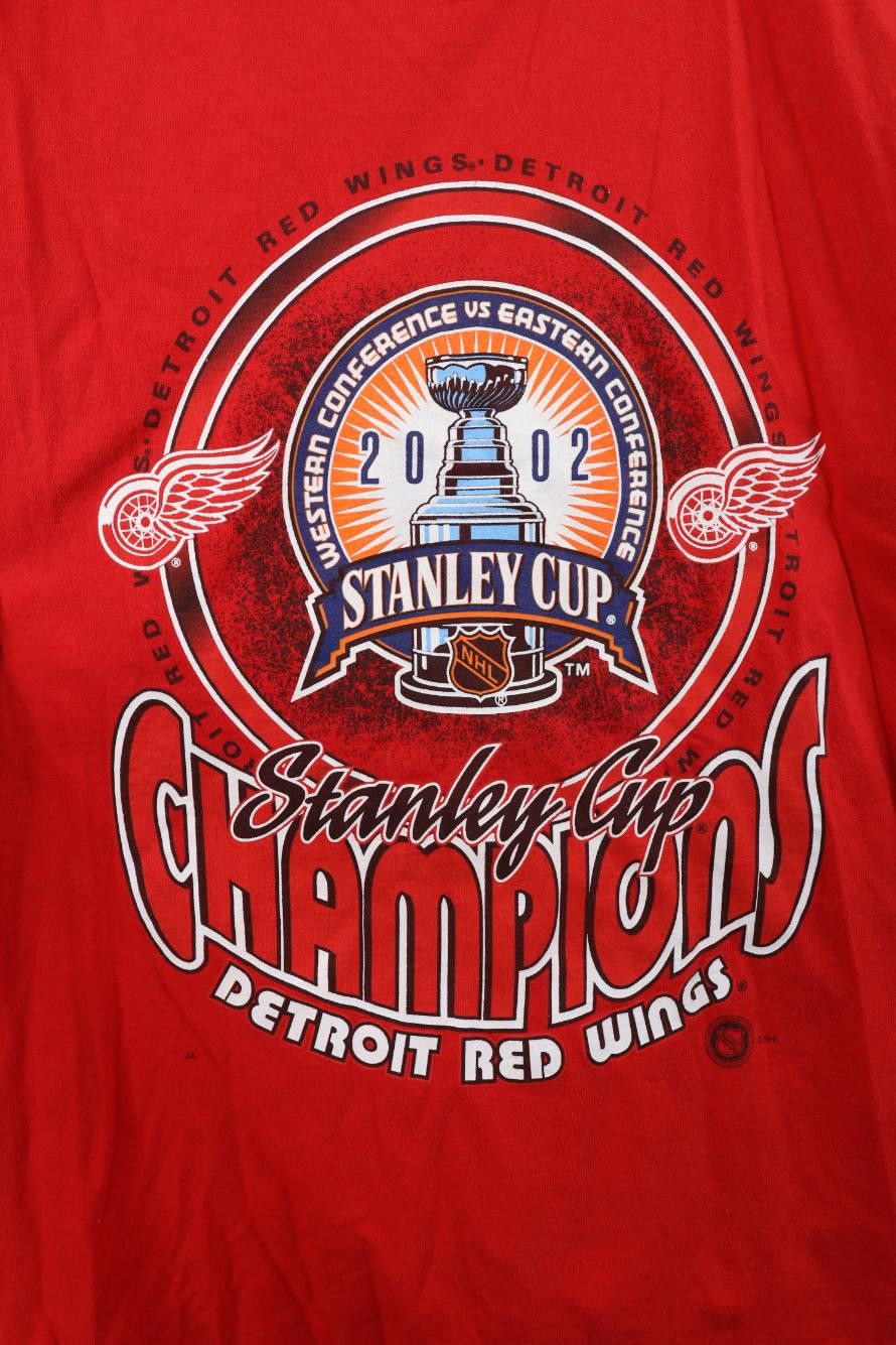 Vintage Vintage 2002 Stanley Cup Champions Detroit Red Wings T-Shirt Size US XL / EU 56 / 4 - 4 Thumbnail