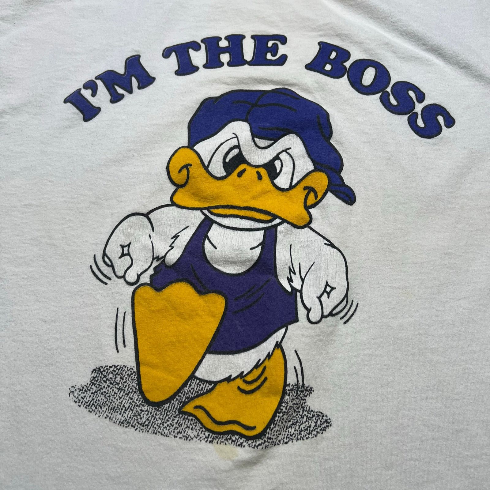Hanes Vintage 90s Duck Im The Boss T-shirt Sz XL Y2K Size US XL / EU 56 / 4 - 2 Thumbnail