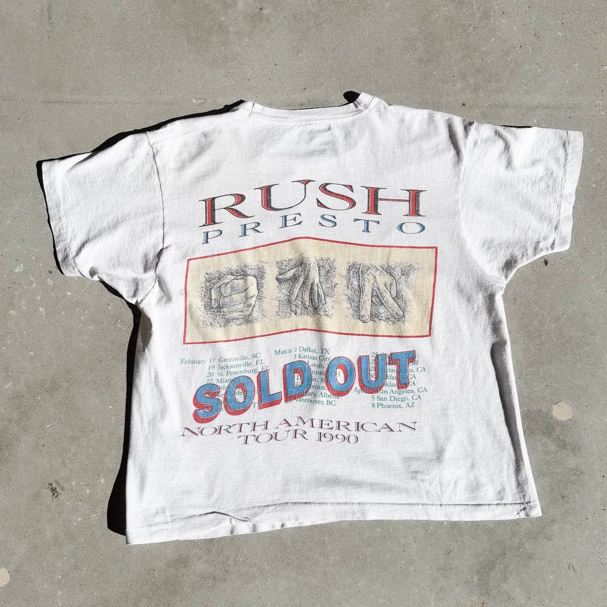 Vintage Vintage 90s Rush Presto North American Tour T Shirt Size US M / EU 48-50 / 2 - 2 Thumbnail