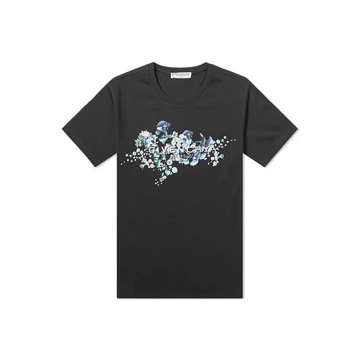 Givenchy Givenchy Floral Big Logo Men's Short Sleeve T-Shirt Size US M / EU 48-50 / 2 - 1 Thumbnail
