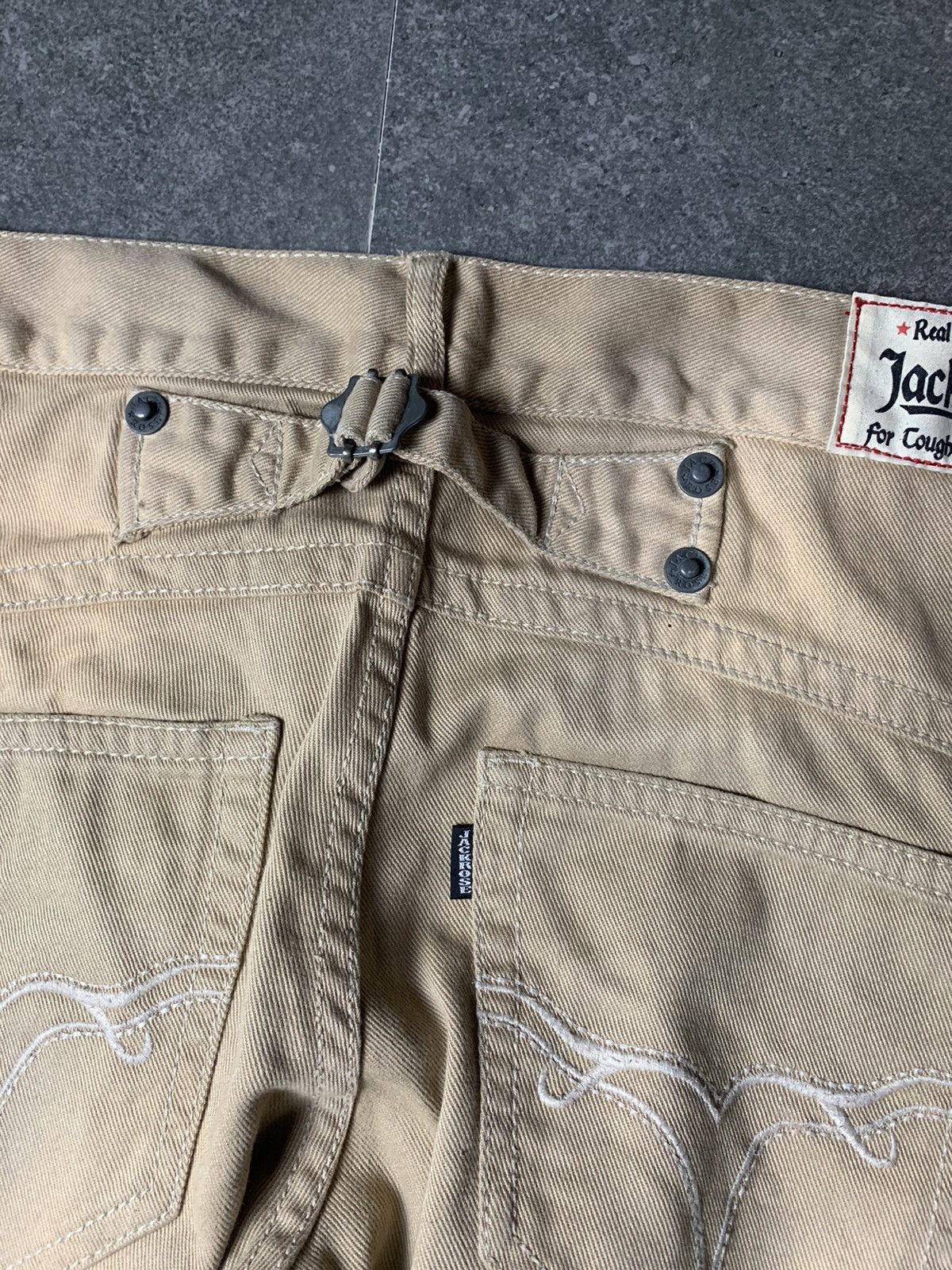 JACKROSE 2000s Jackrose Washed Buckle Back Bootcut Pants Size US 30 / EU 46 - 12 Thumbnail