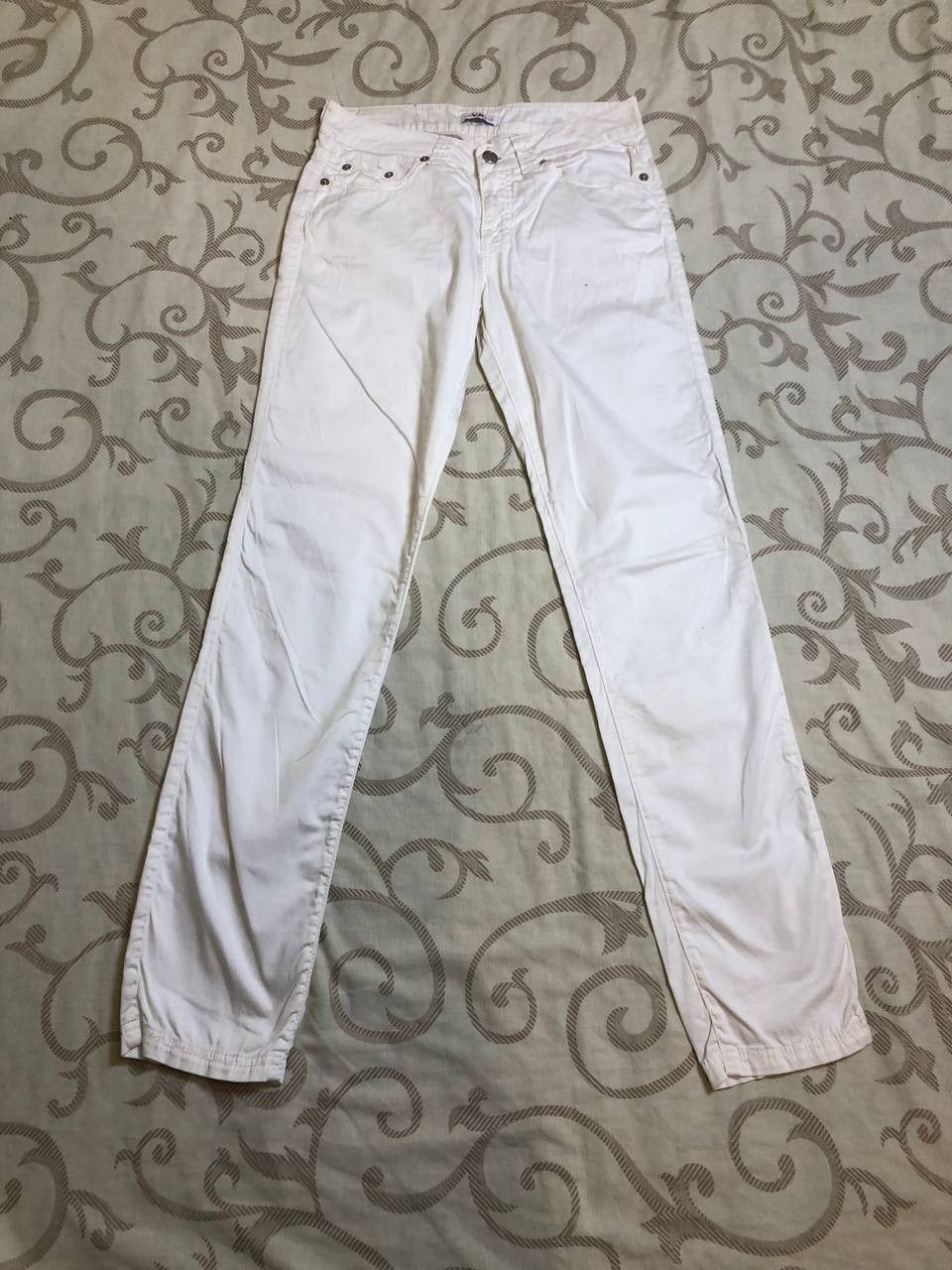 Versace Jeans Couture VERSACE pants Couture White Denim Straight Jeans Size 27" / US 4 / IT 40 - 1 Thumbnail