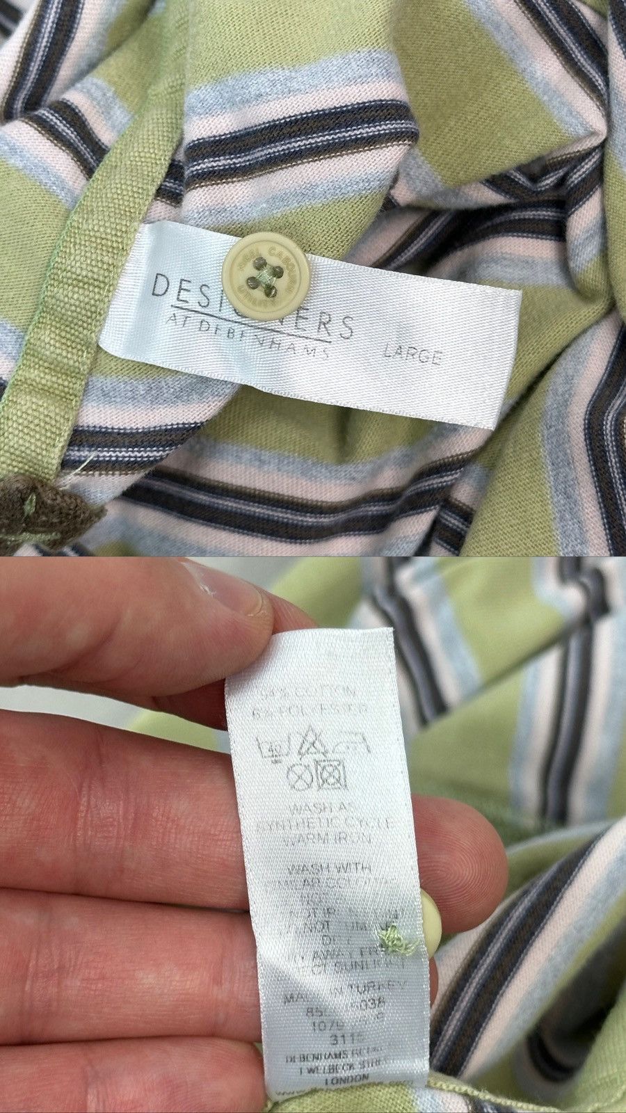 Nigel Cabourn Nigel Cabourn Utility Stripped Distressed Men’s Cotton Polo Size US L / EU 52-54 / 3 - 13 Thumbnail