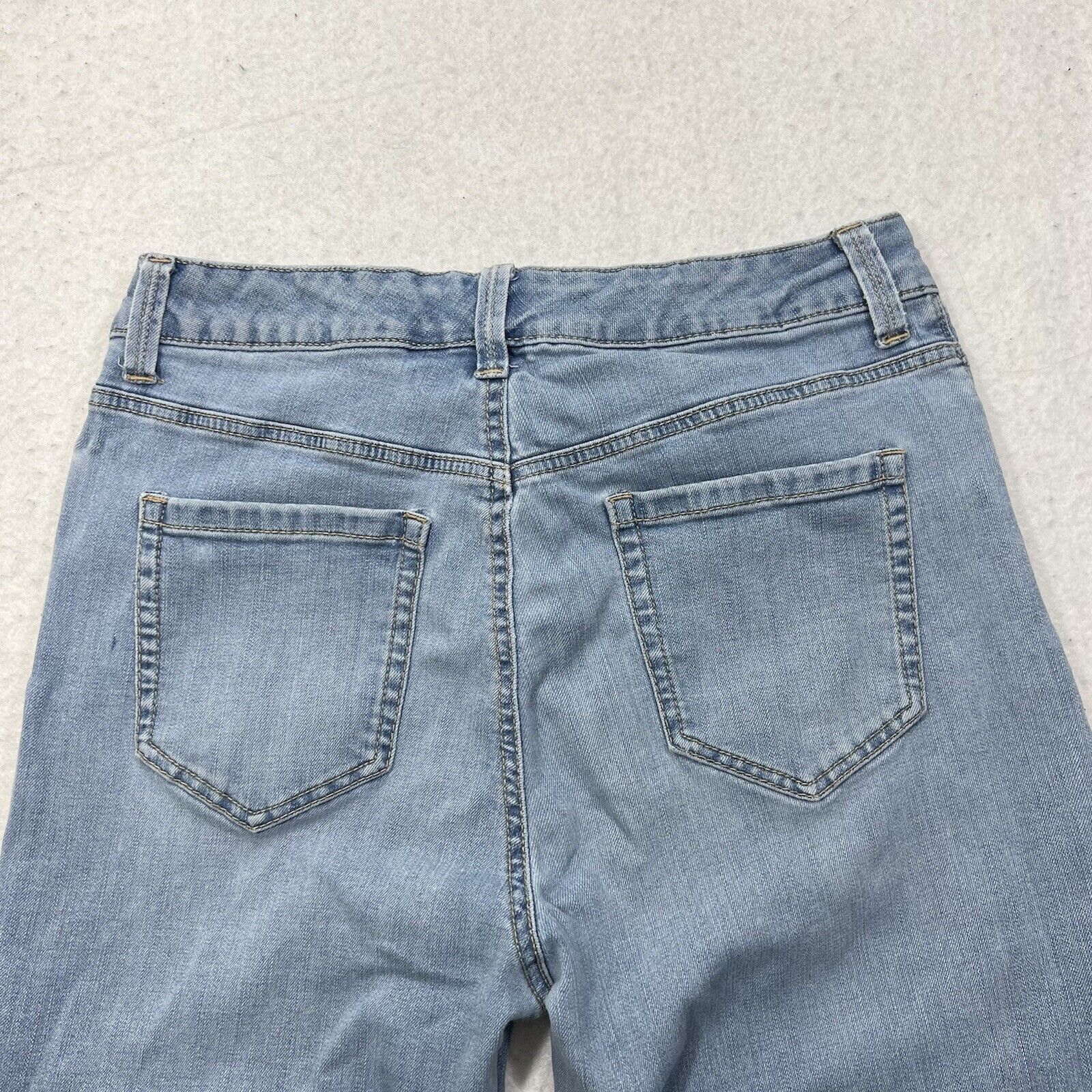 Gloria Vanderbilt Gloria Vanderbilt Amanda 2.0 Light Blue Denim Jeans Raw Hem Size 30" / US 8 / IT 44 - 6 Thumbnail