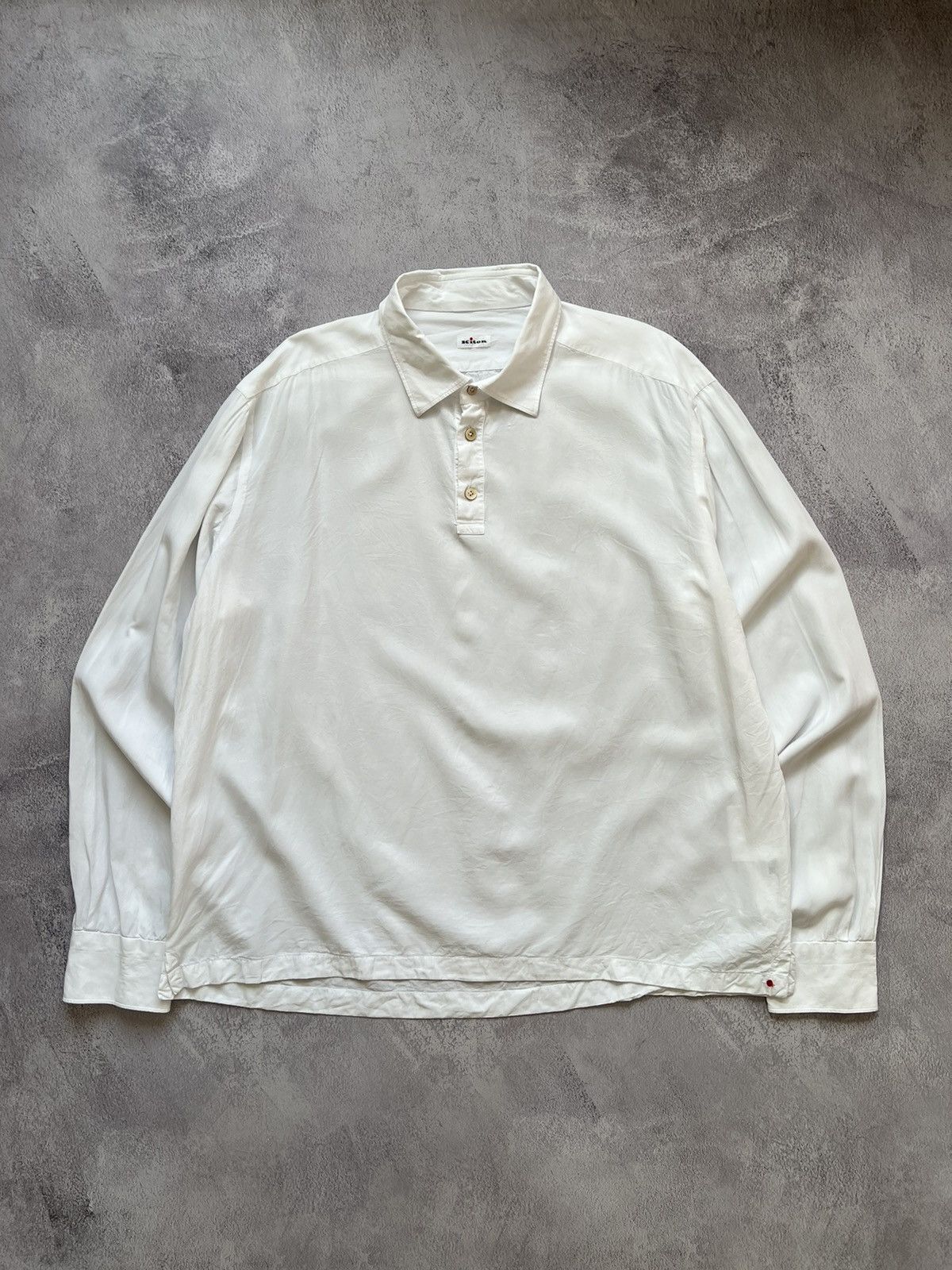 Kiton Kiton White Lyocell Light Mens Shirt Size 4XL Size US XXL / EU 58 / 5 - 1 Thumbnail