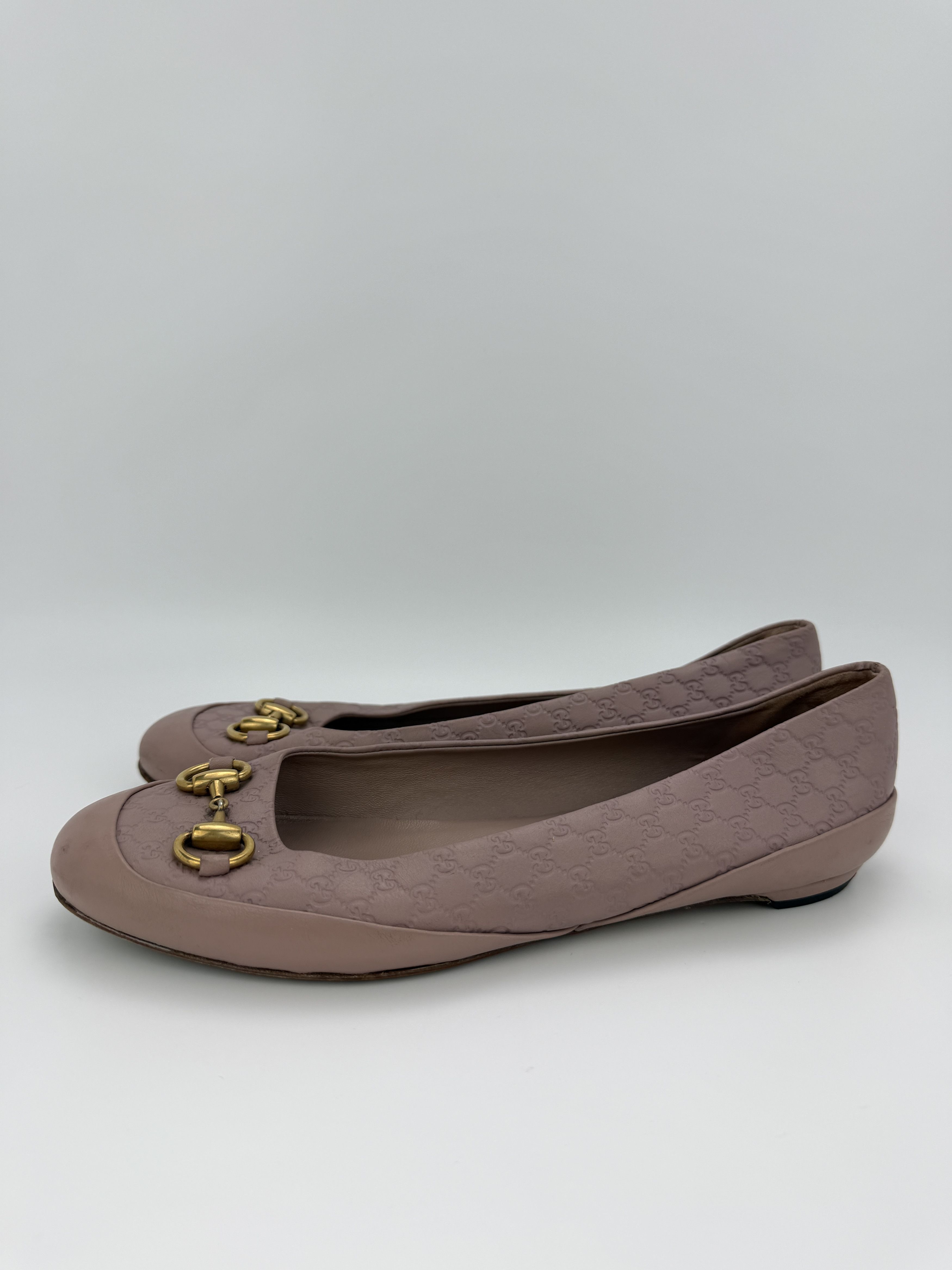 Gucci Gucci Guccissima Horsebit Leather Ballet Flats Shoes Size US 6.5 / IT 36.5 - 7 Thumbnail
