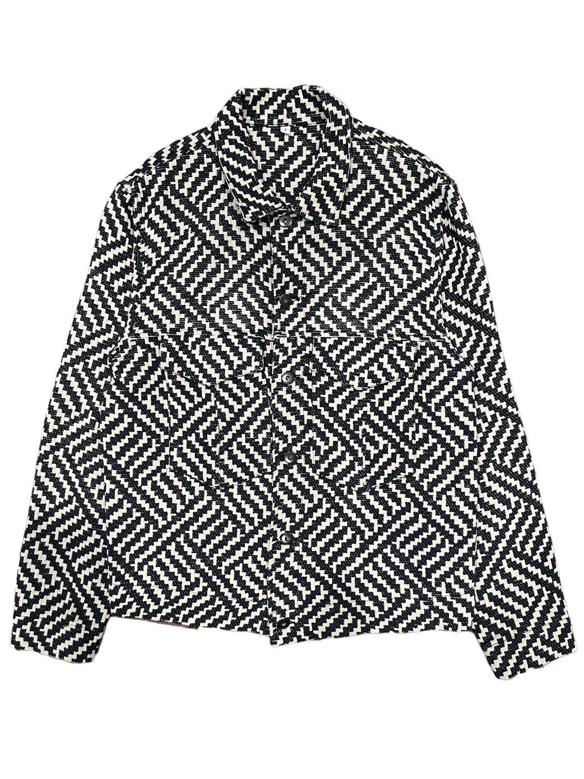 Japanese Brand Japanese Brand Double Pocket Zig Zag Pattern Crochet Jacket Size US M / EU 48-50 / 2 - 1 Thumbnail