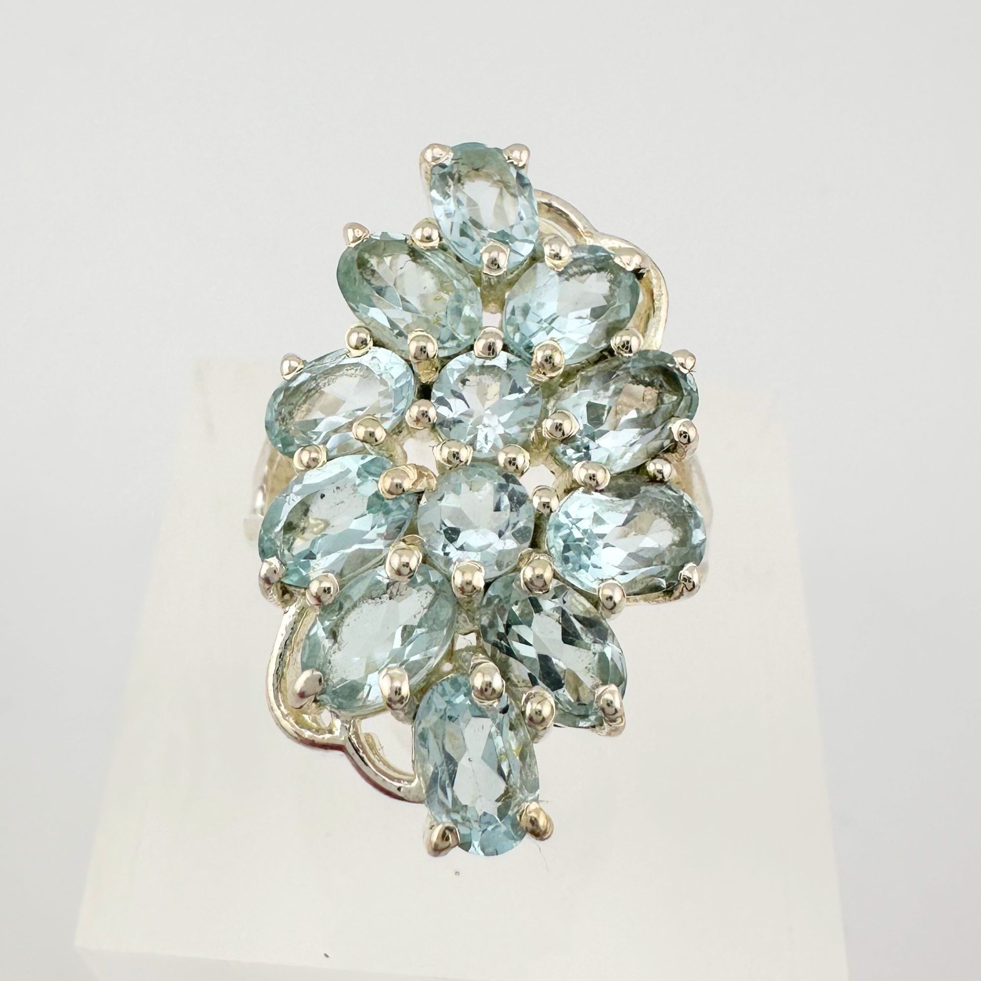 Other Stunning 5.78 ct Blue Topaz Shimmering Waterfall Ring Sz 6.5 Size ONE SIZE - 2 Thumbnail