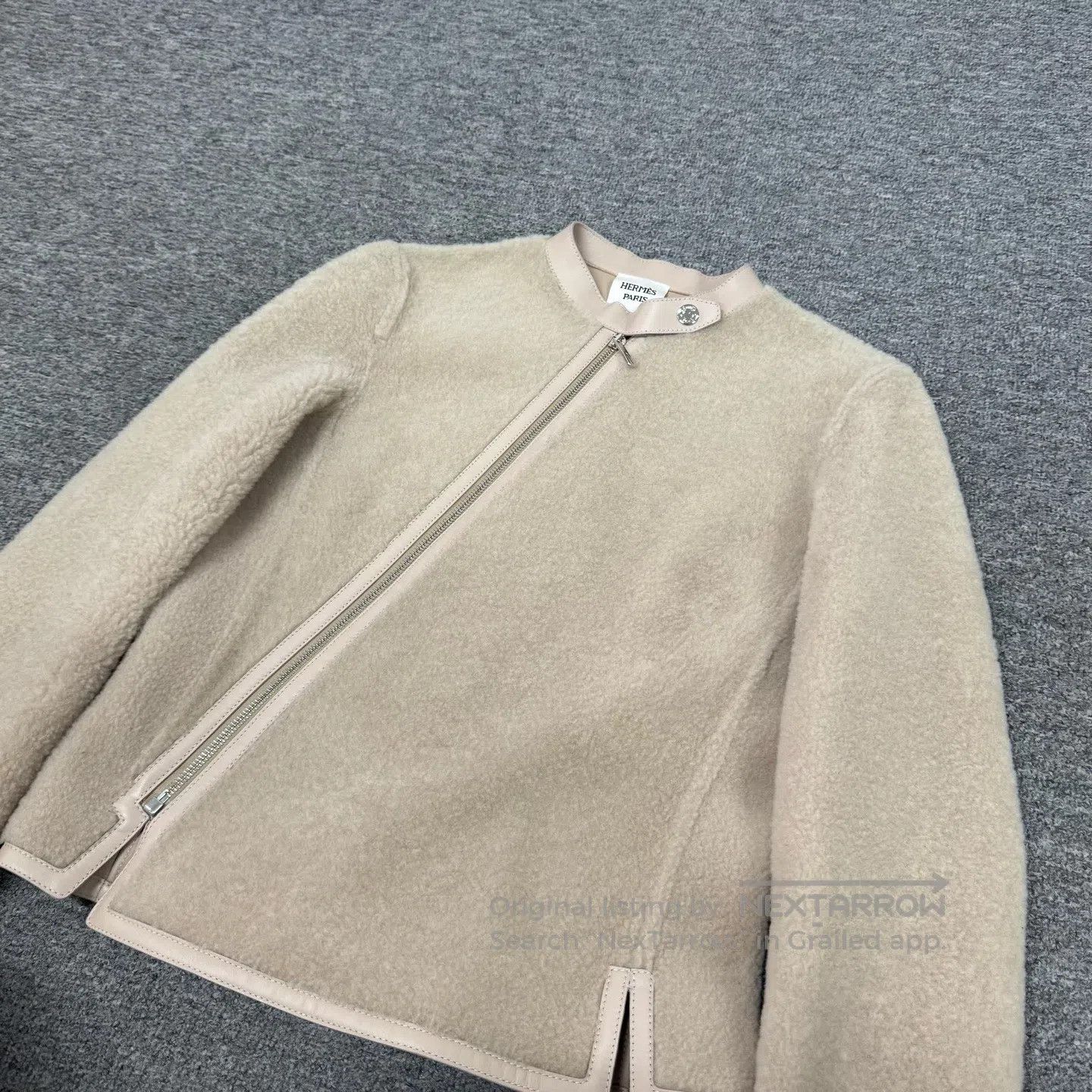 Hermes Hermes Slant-zipper fur and leather coat jacket| Size S / US 4 / IT 40 - 3 Thumbnail