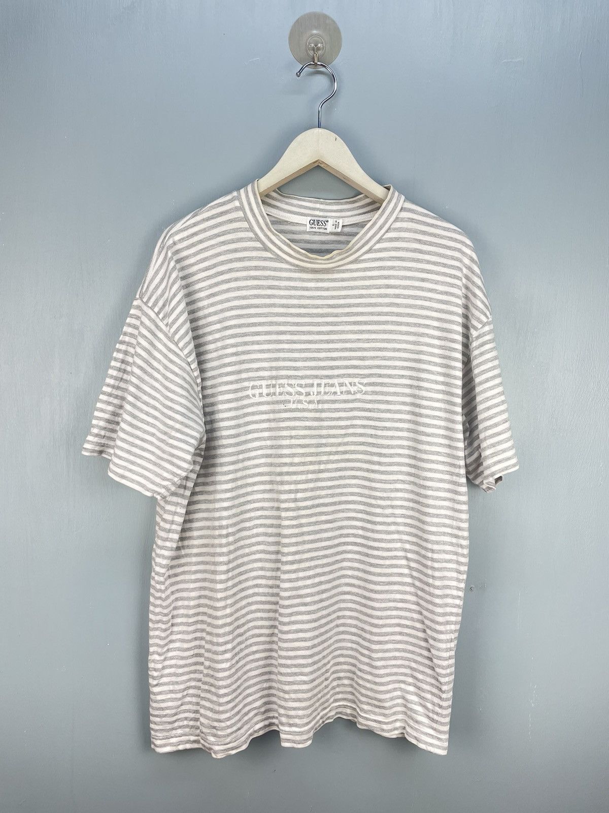 Guess Vintage 90s Guess Jeans strip t shirt Size US L / EU 52-54 / 3 - 1 Thumbnail