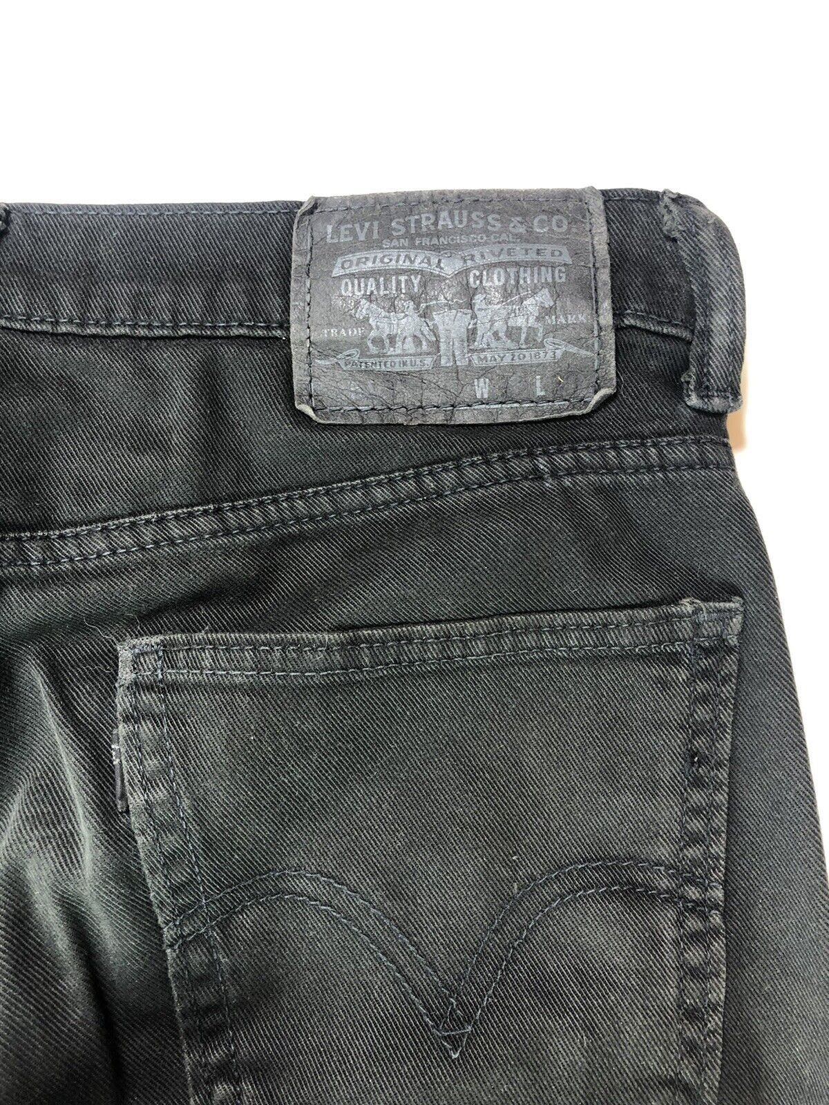 Levi's × Vintage Levis 513 Black Tab Slim Straight Stretch Jeans 31.5 x 28.5 Size US 31 - 6 Thumbnail