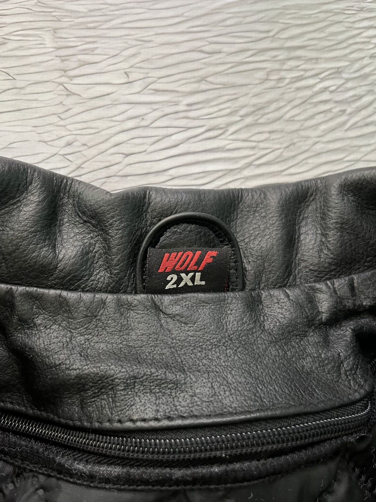 Vintage Wolf Wear Without Fear Vintage Leather Moto Jacket Black Size US XXL / EU 58 / 5 - 9 Thumbnail