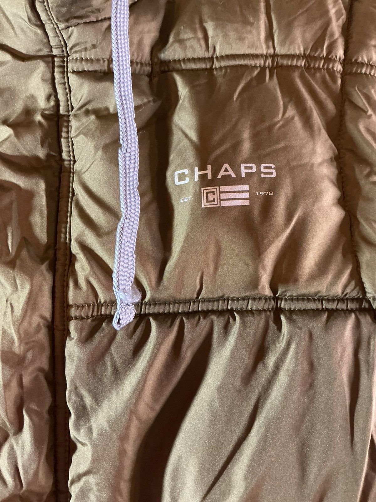 Chaps Chaps Men's Large Brown Hooded Quilted Puffer Vest Size US L / EU 52-54 / 3 - 2 Thumbnail
