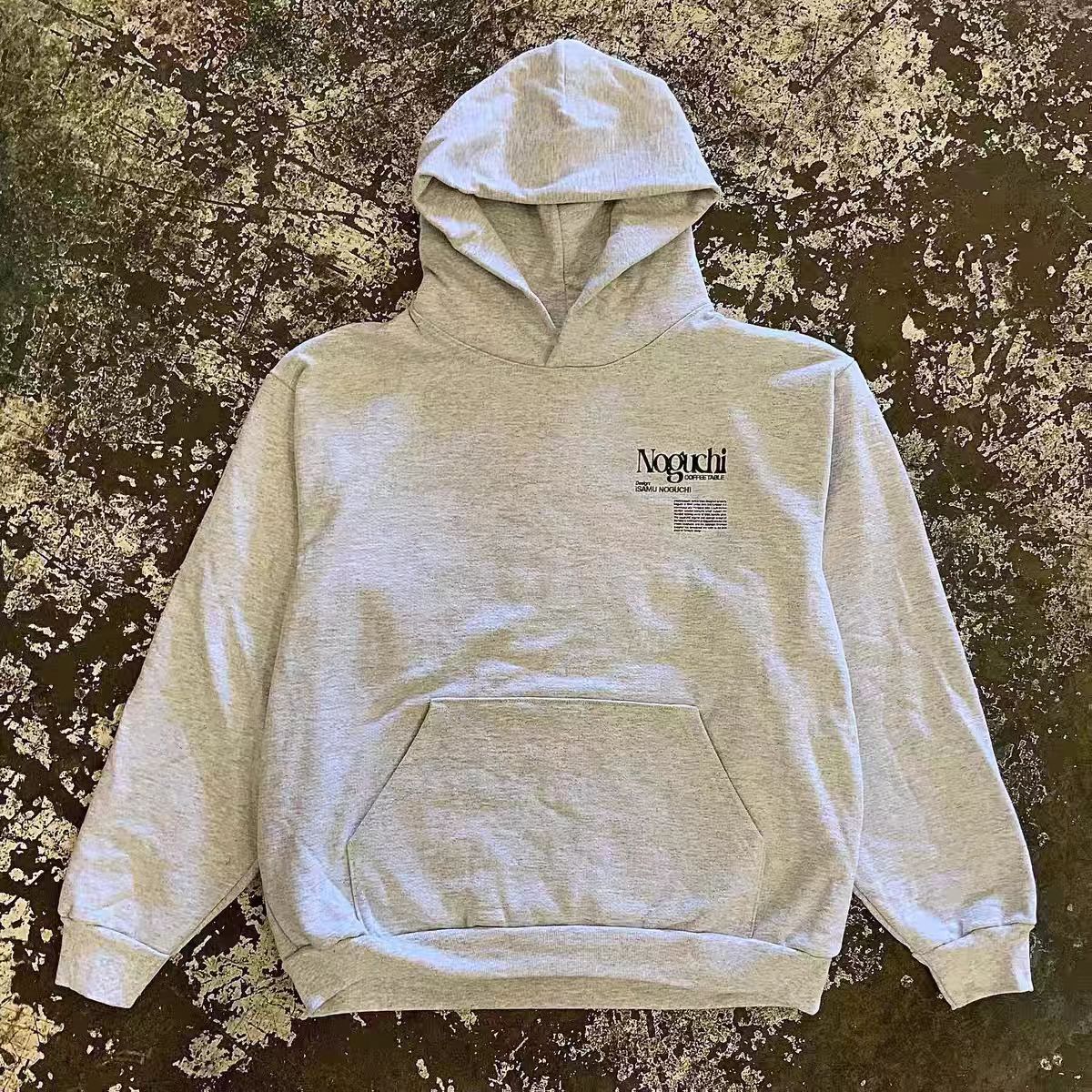 Vintage Gray casual retro table print cotton hoodie y2k Size US M / EU 48-50 / 2 - 2 Thumbnail