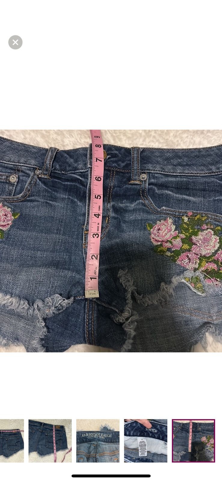 American Eagle Outfitters American eagle outfitters cutoff floral denim shorts size 4 Size 27" / US 4 / IT 40 - 5 Thumbnail
