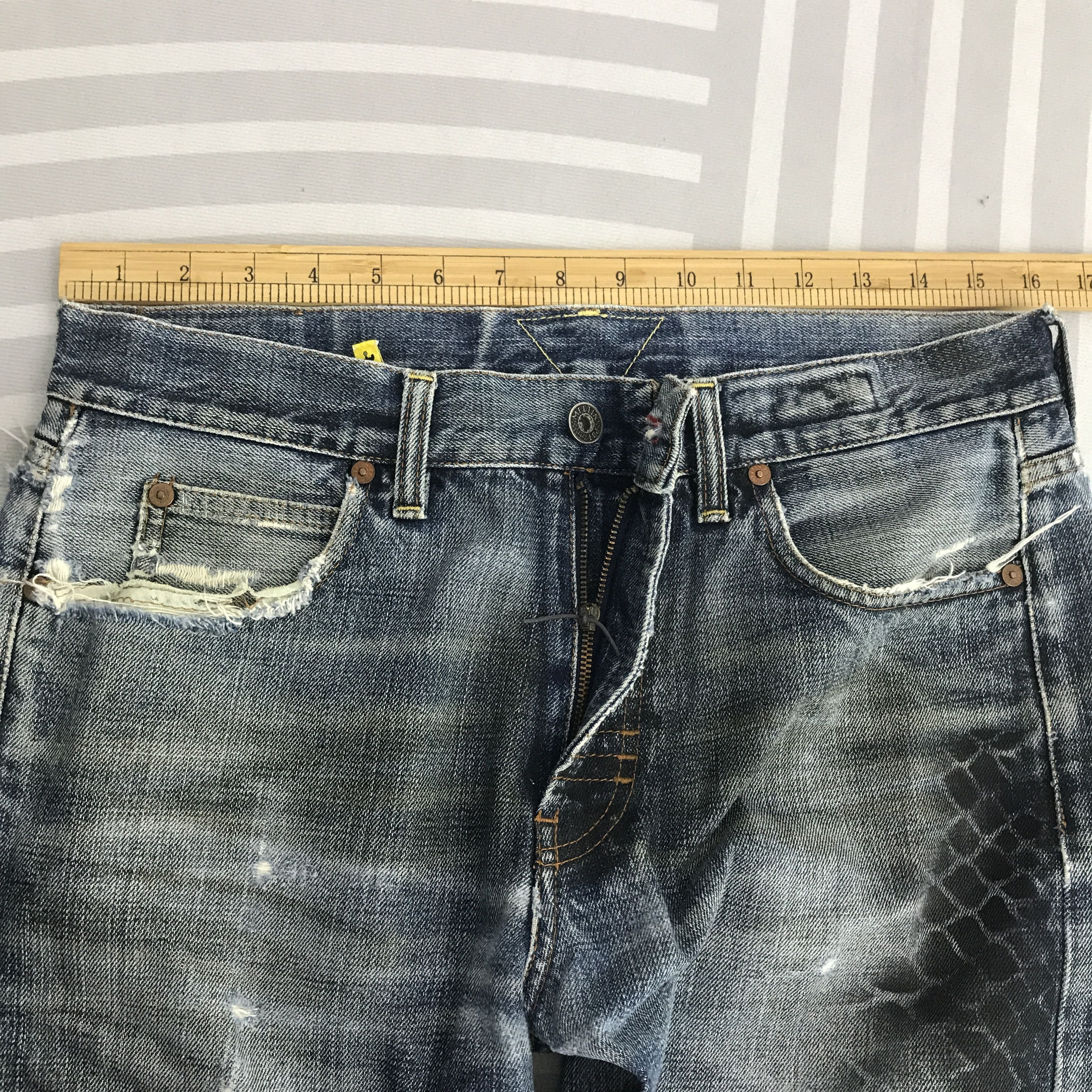 Japanese Brand × Vintage Flare meltin'pot Maia ripped Distressed Bootcut Denim jeans Size US 30 / EU 46 - 8 Thumbnail