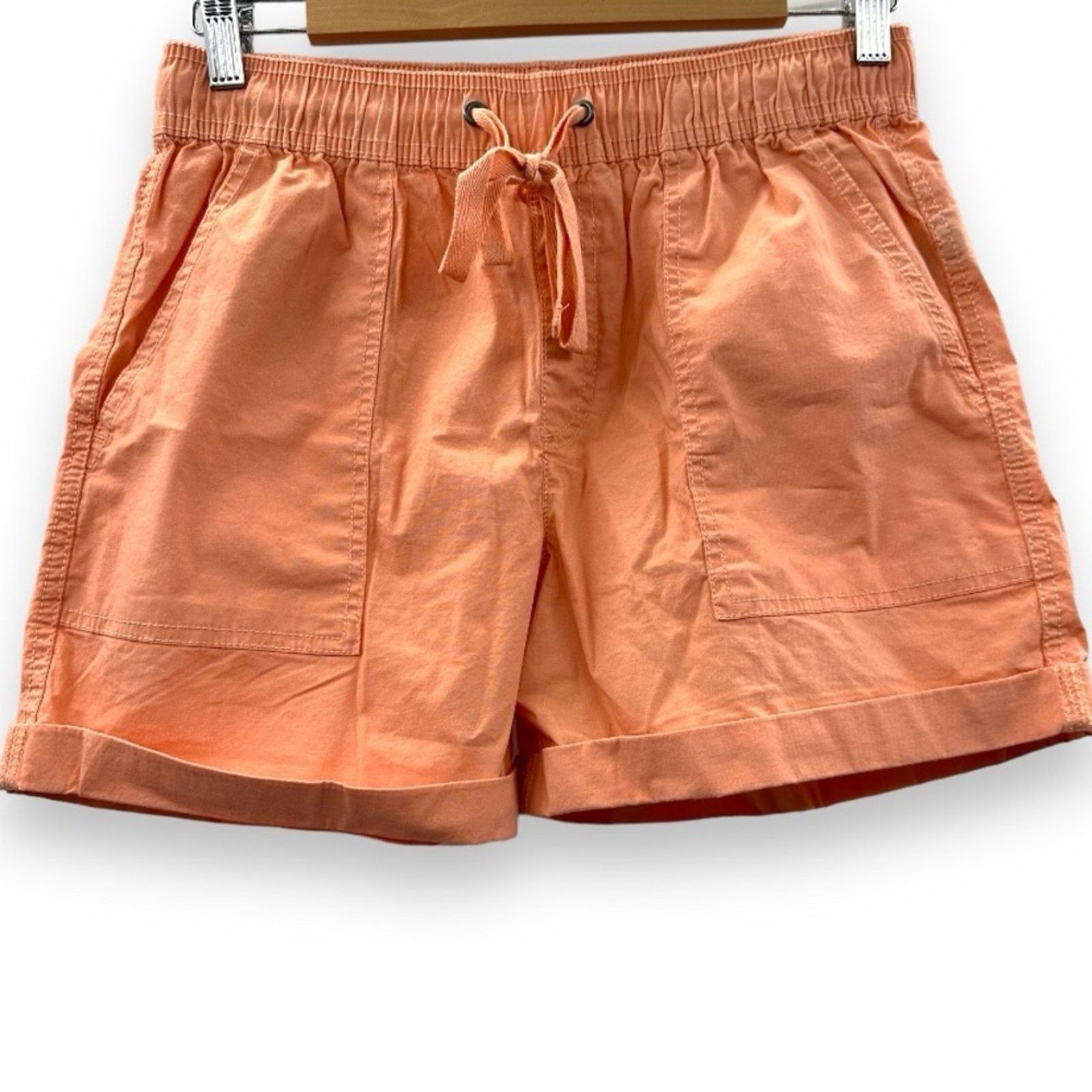 Sanctuary Sanctuary Light Orange High Rise Pull-On Drawstring Shorts Size 27" / US 4 / IT 40 - 1 Thumbnail