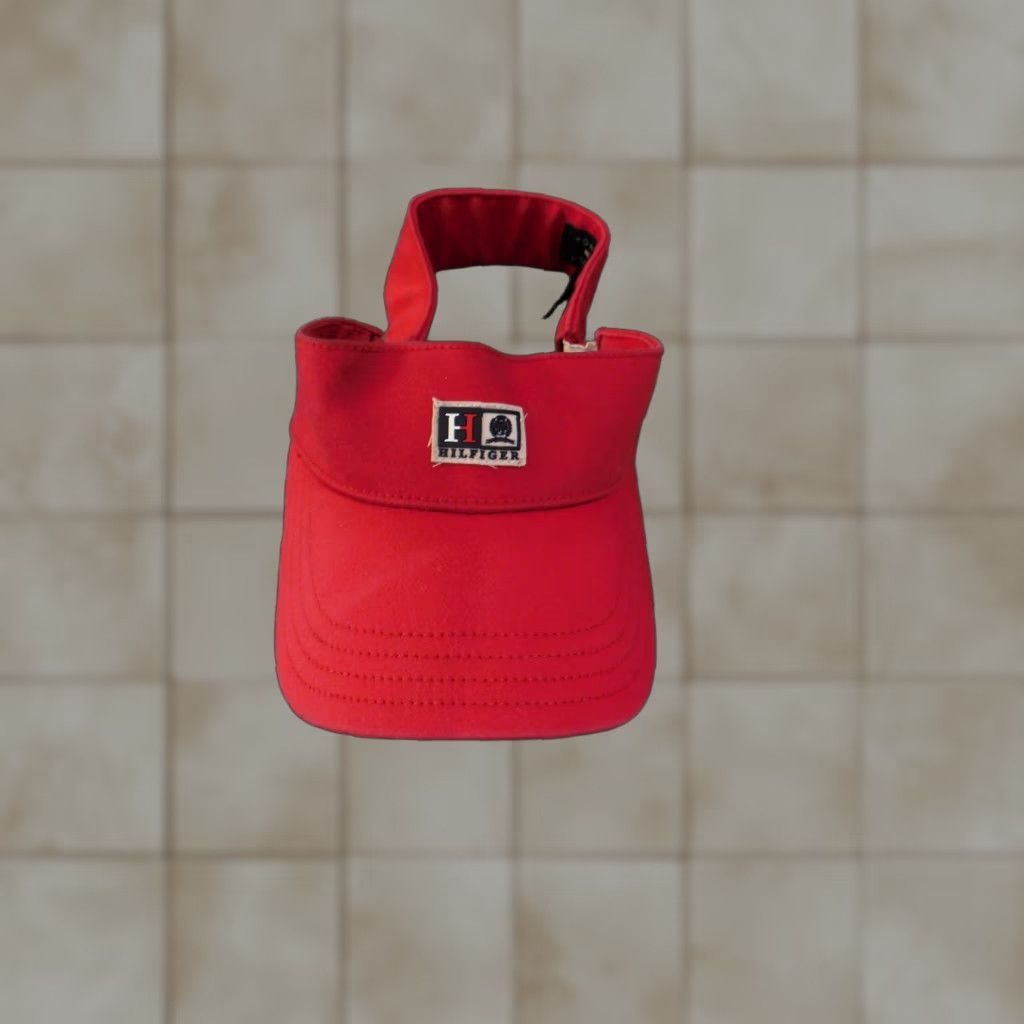 Tommy Hilfiger Tommy Hilfiger Hat Cap Strap Back Red Plaid Reversible Patch Golf Preppy Mens Size ONE SIZE - 1 Thumbnail