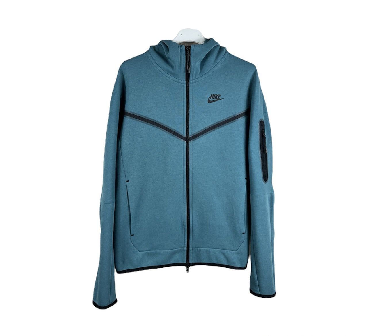 Nike vintage tech fleece zip hoodie drill y2k mineral teal
